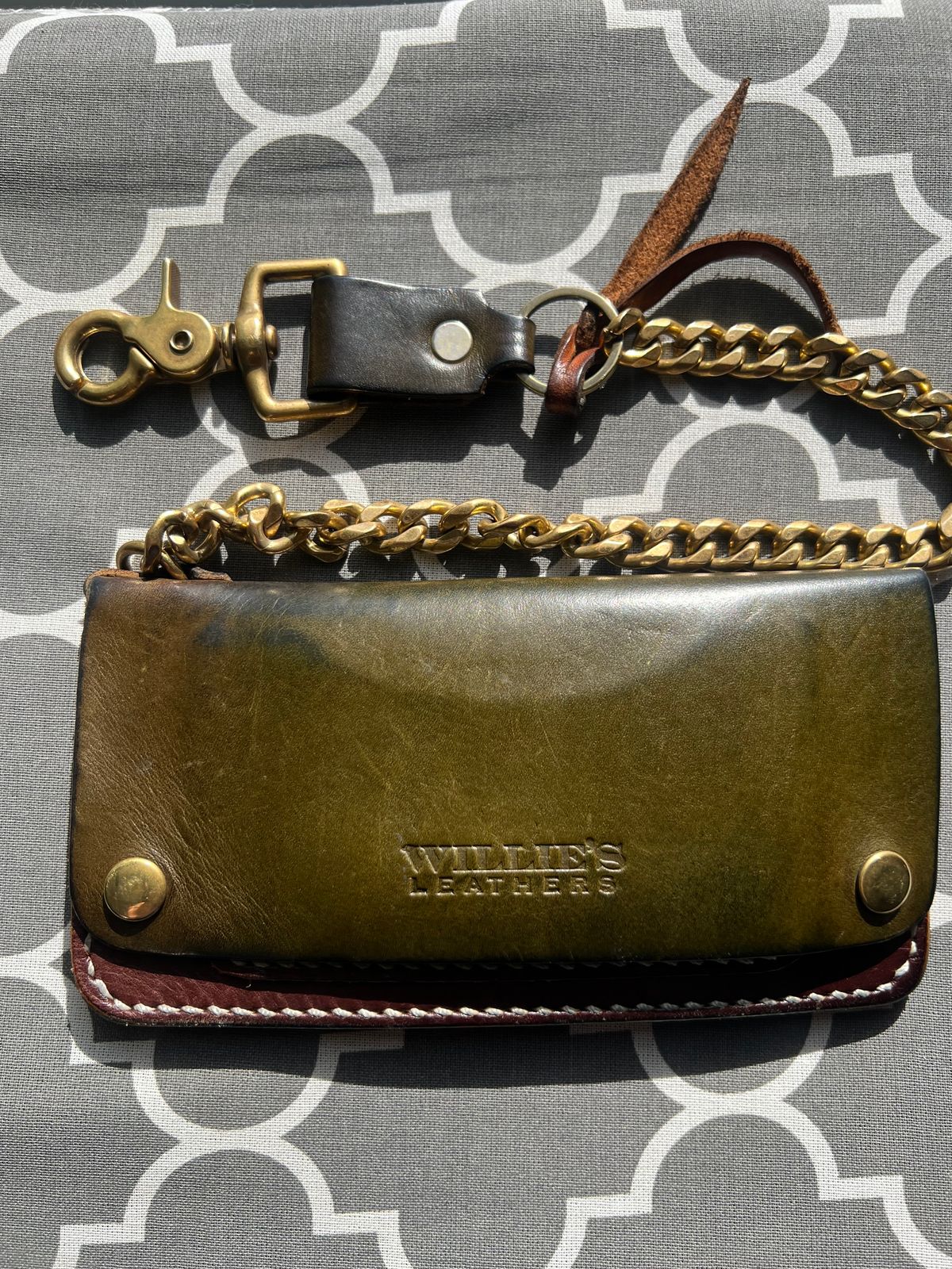 Photo by AlManuel on April 3, 2026 of the Willie's Handmade Boots Biker Wallet in Badalassi Carlo Oliva Minerva.