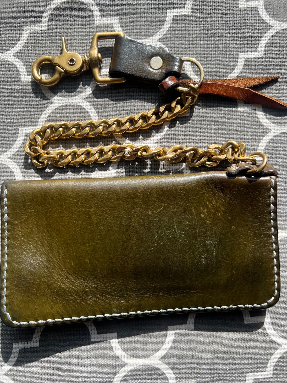 Photo by AlManuel on April 3, 2026 of the Willie's Handmade Boots Biker Wallet in Badalassi Carlo Oliva Minerva.