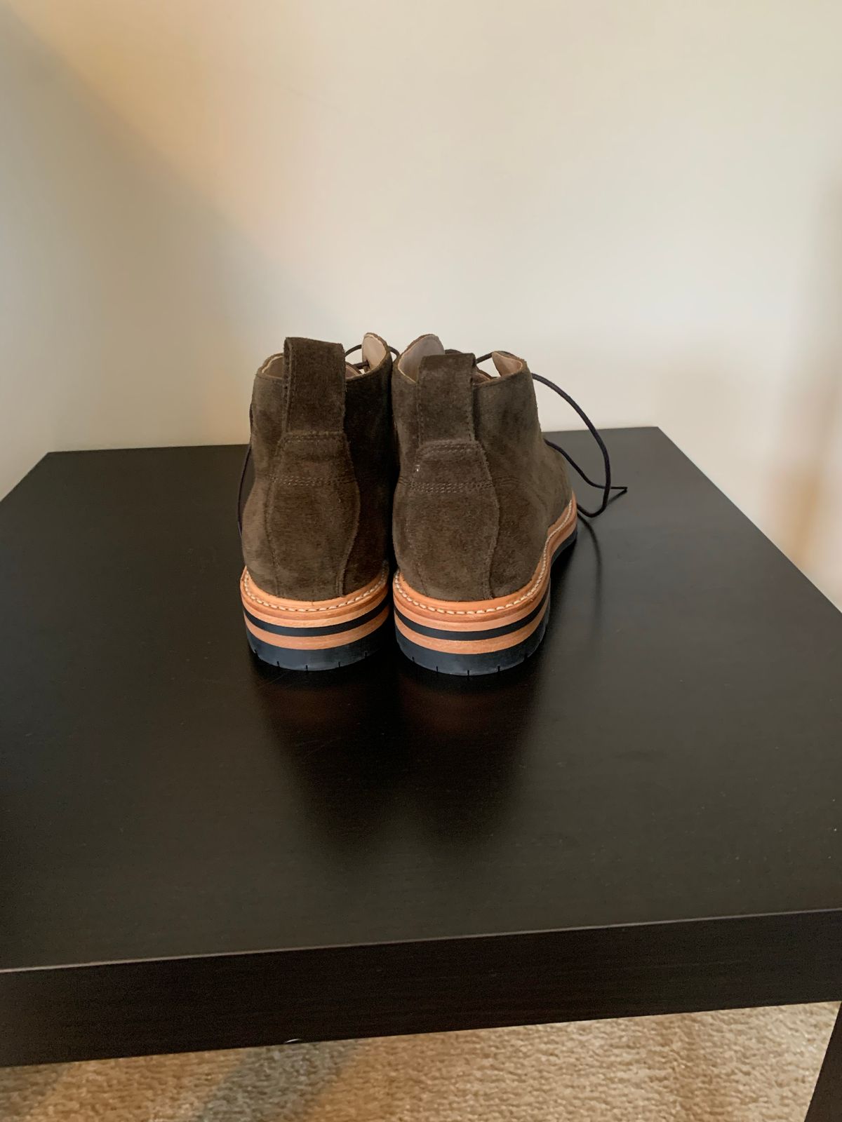Photo by natjow on October 1, 2022 of the Taylor Stitch Unlisted Model in Olive Suede.