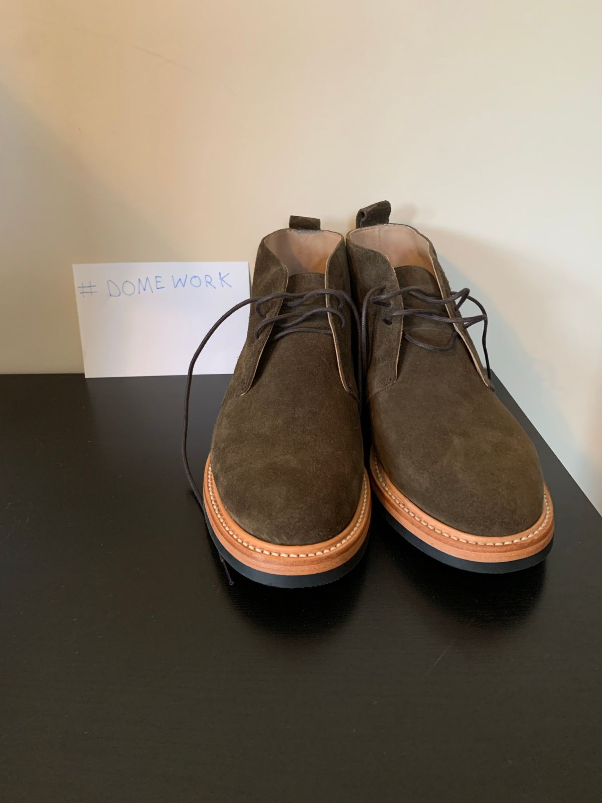 Photo by natjow on October 1, 2022 of the Taylor Stitch Unlisted Model in Olive Suede.