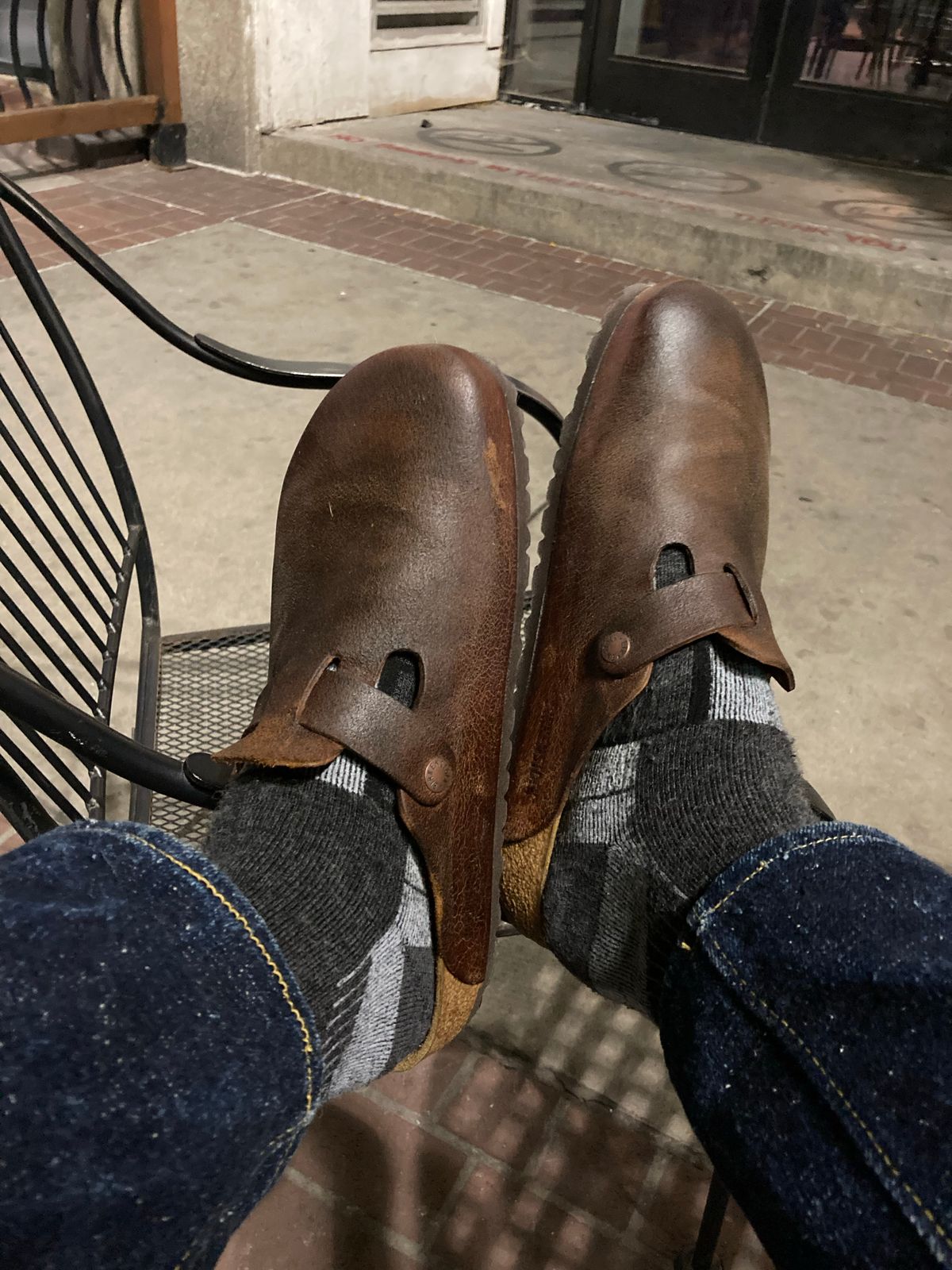 Photo by WaxDaddy on October 1, 2022 of the Birkenstock Boston in Mink Suede.