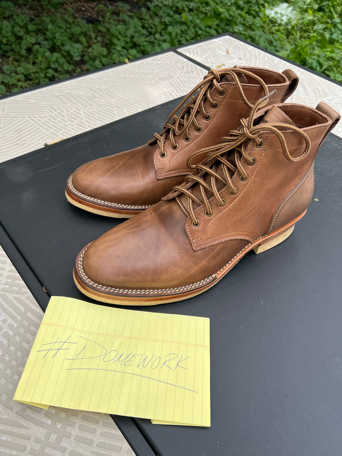 Photo by Rivera on October 1, 2022 of the Monroe Unlisted Model in Horween Natural Chromexcel.