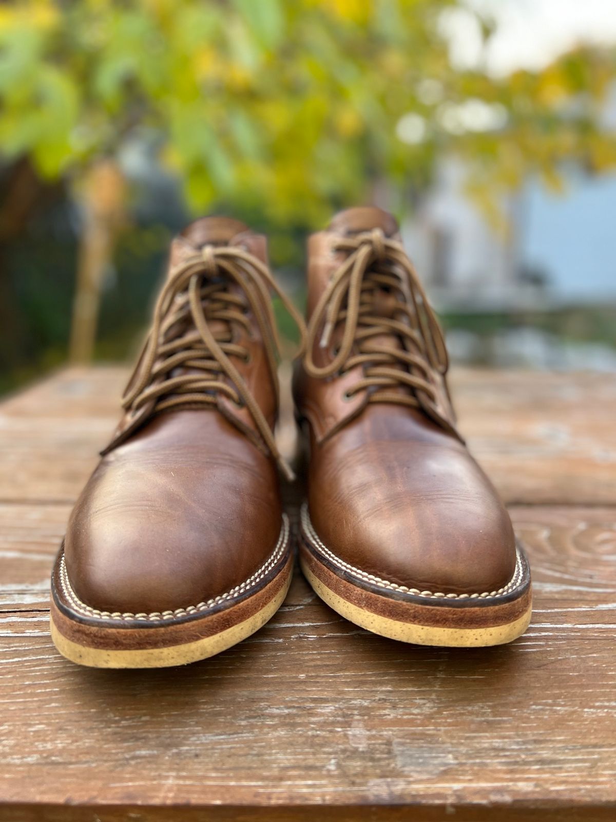 Photo by Rivera on November 4, 2022 of the Monroe Unlisted Model in Horween Natural Chromexcel.