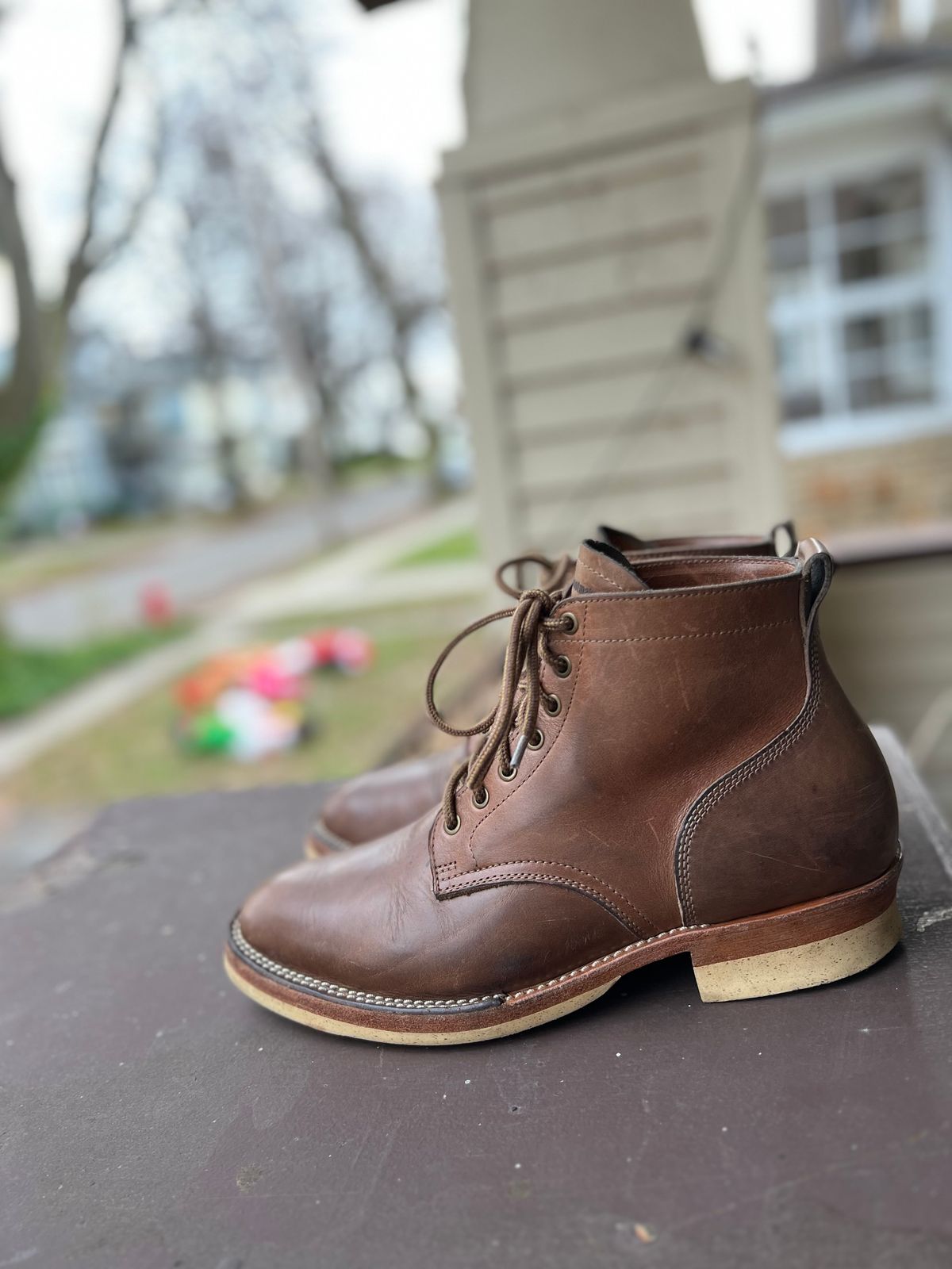 Photo by Rivera on December 6, 2022 of the Monroe Unlisted Model in Horween Natural Chromexcel.