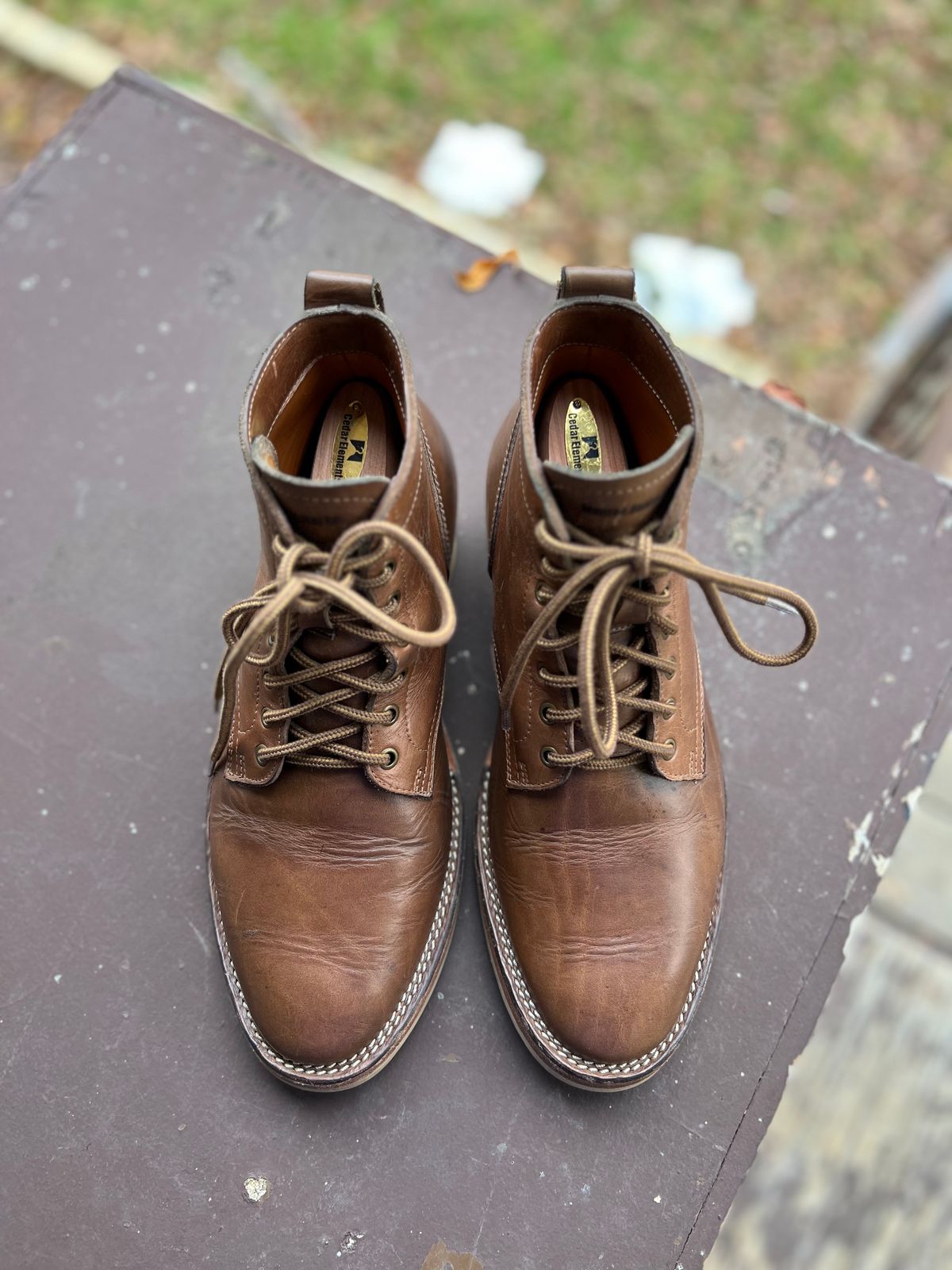 Photo by Rivera on December 6, 2022 of the Monroe Unlisted Model in Horween Natural Chromexcel.