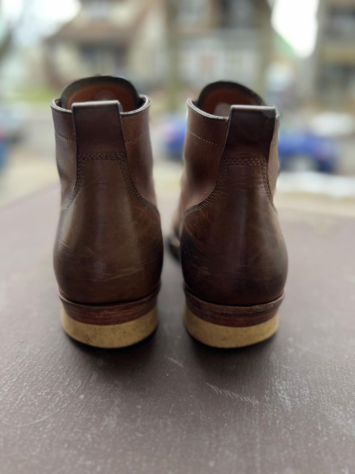 Photo by Rivera on February 5, 2023 of the Monroe Unlisted Model in Horween Natural Chromexcel.