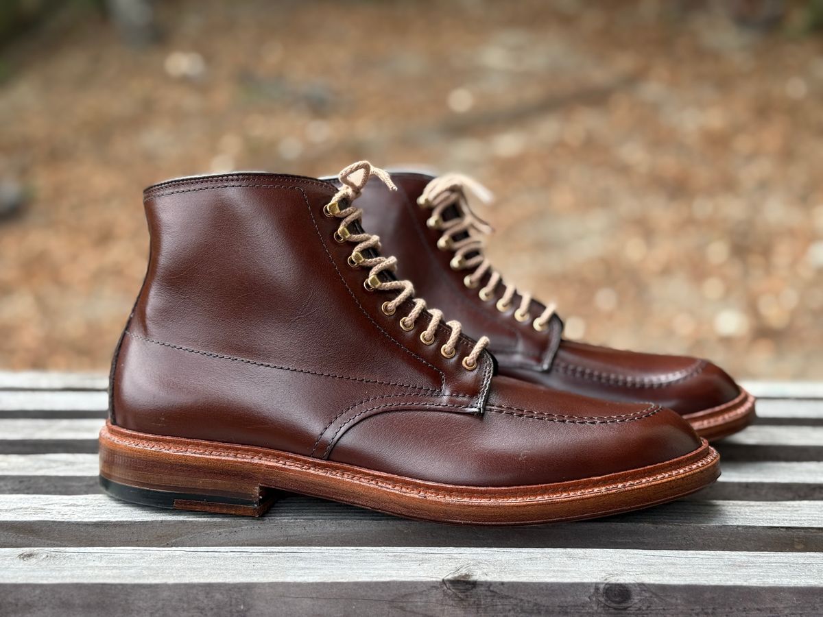 Photo by bootsnpoems on October 1, 2025 of the Alden Stitchdown Otis Indy in Brown Calfskin.