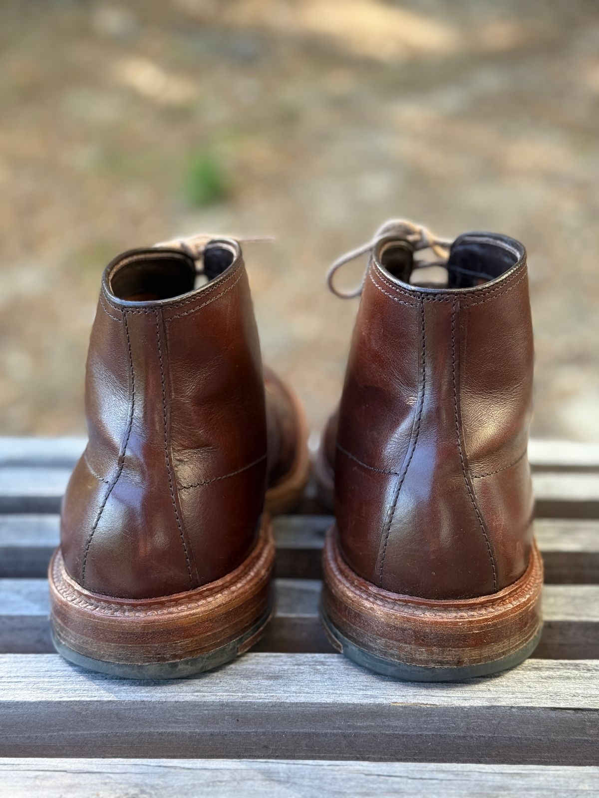 Photo by bootsnpoems on November 1, 2025 of the Alden Stitchdown Otis Indy in Brown Calfskin.