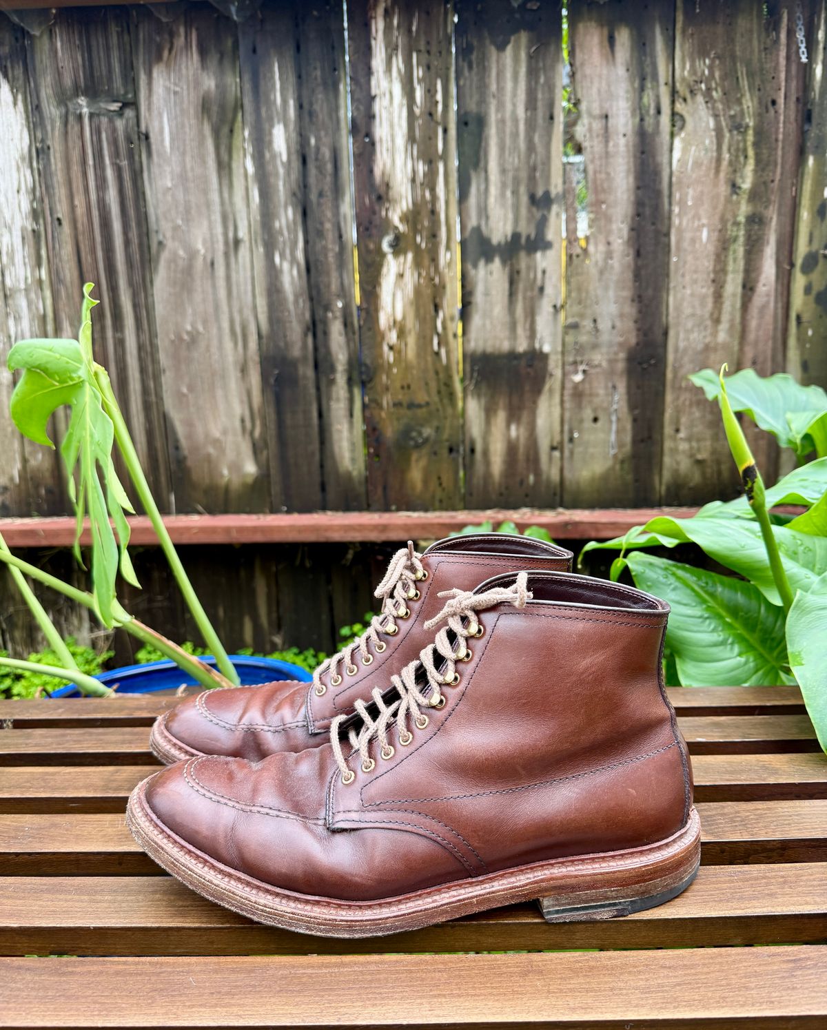 Photo by bootsnpoems on January 5, 2026 of the Alden Stitchdown Otis Indy in Brown Calfskin.
