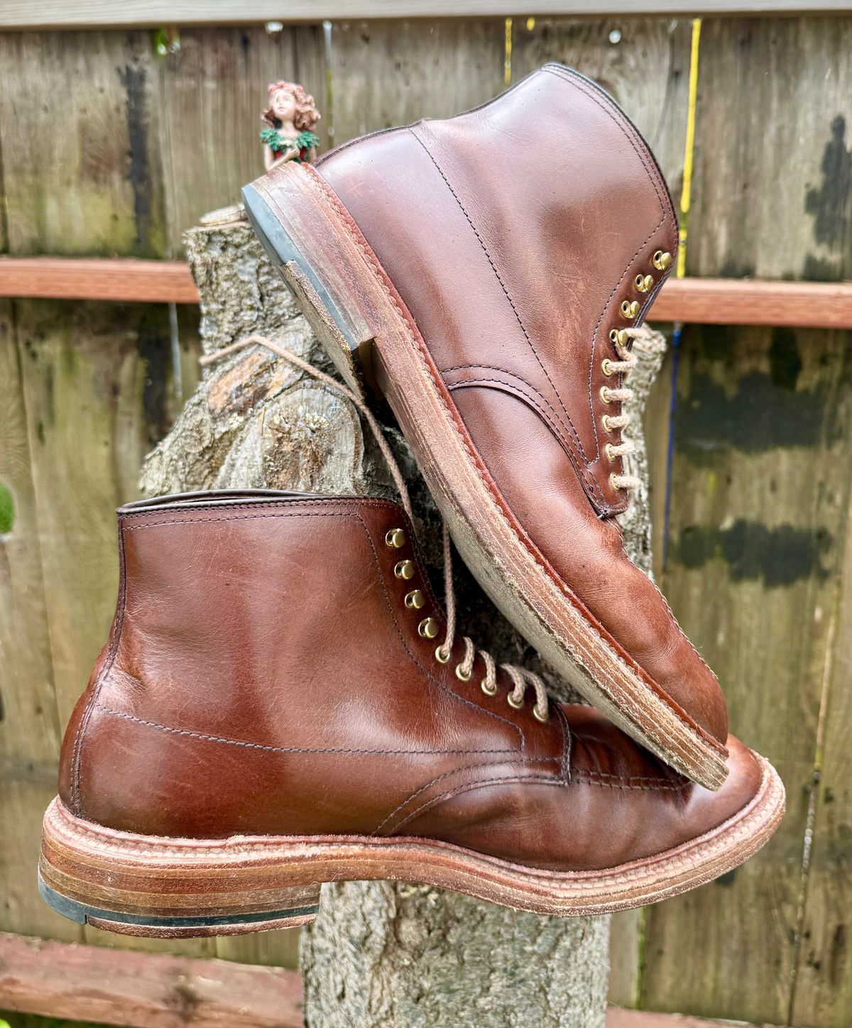 Photo by bootsnpoems on March 2, 2026 of the Alden Stitchdown Otis Indy in Brown Calfskin.
