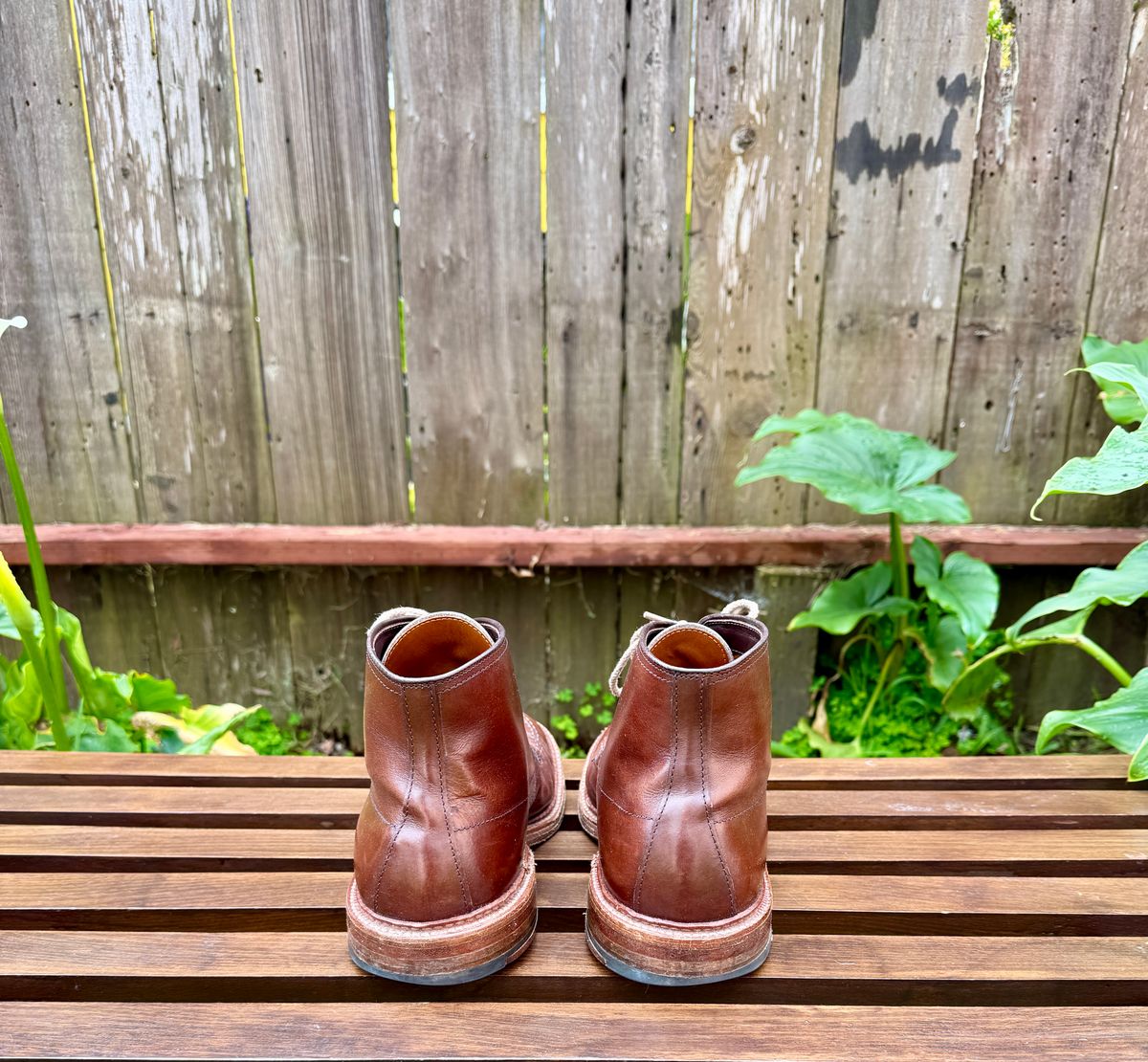 Photo by bootsnpoems on March 2, 2026 of the Alden Stitchdown Otis Indy in Brown Calfskin.