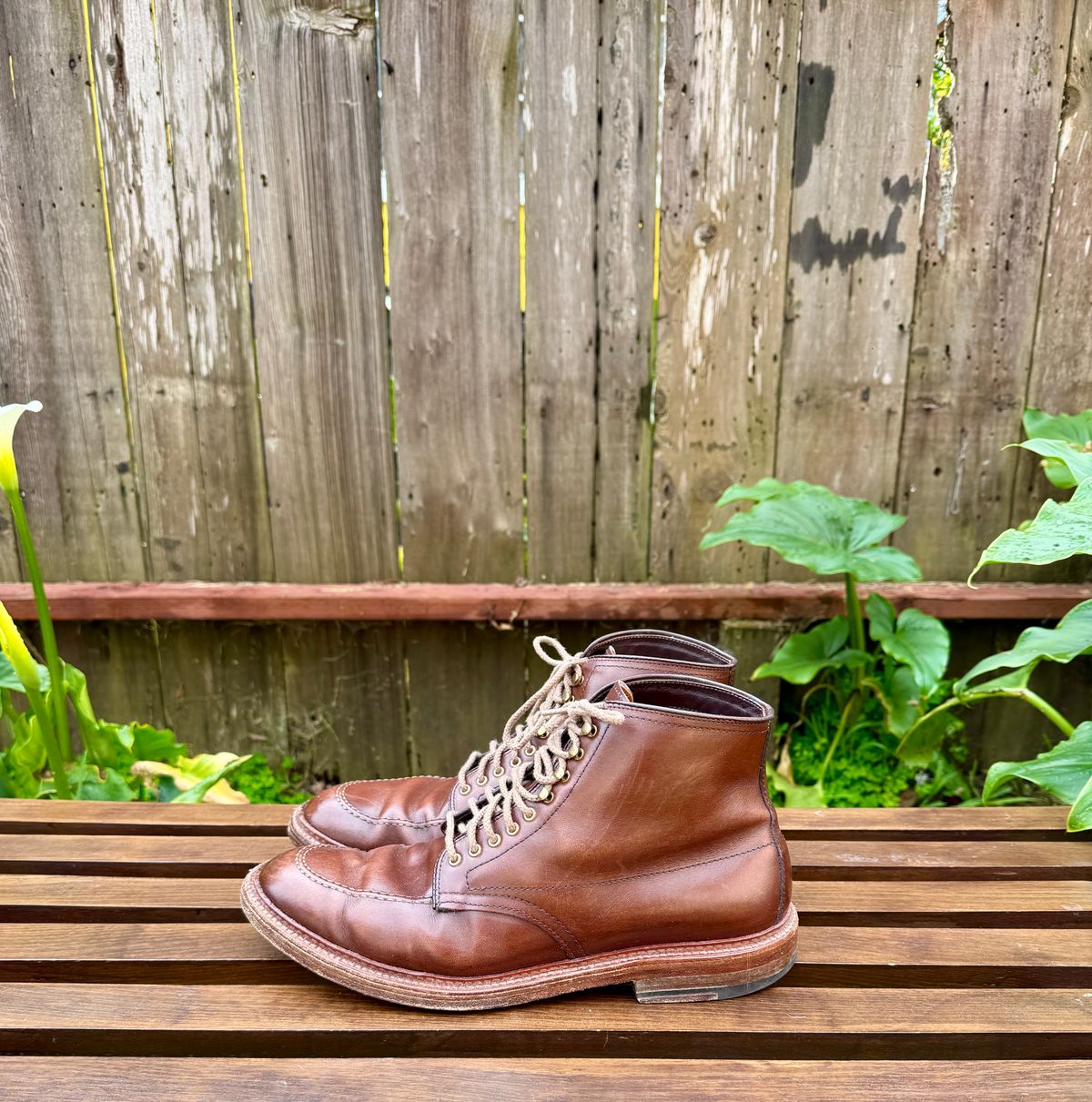 Photo by bootsnpoems on March 2, 2026 of the Alden Stitchdown Otis Indy in Brown Calfskin.
