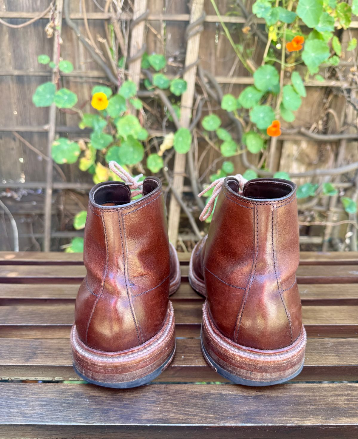 Photo by bootsnpoems on April 2, 2026 of the Alden Stitchdown Otis Indy in Brown Calfskin.