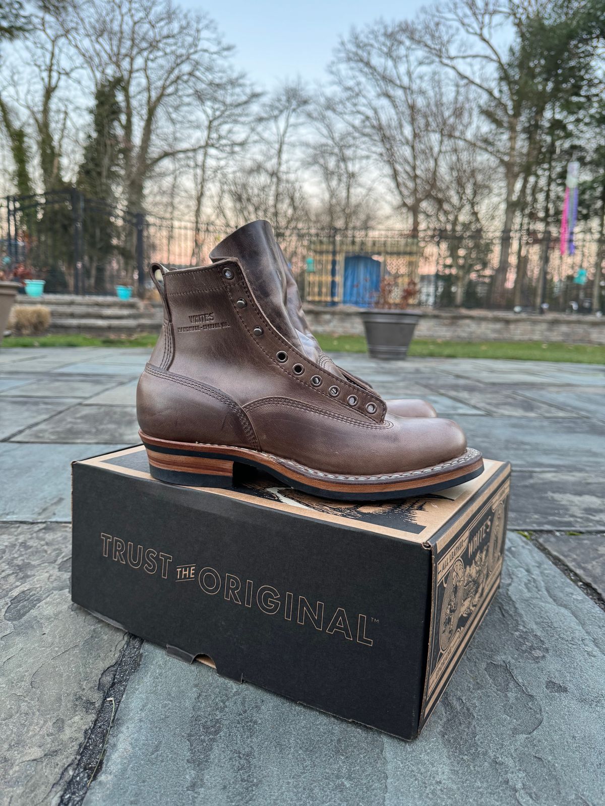 Photo by HowsYaBoots on December 21, 2023 of the White's 350 Cutter in Horween Natural Chromexcel.