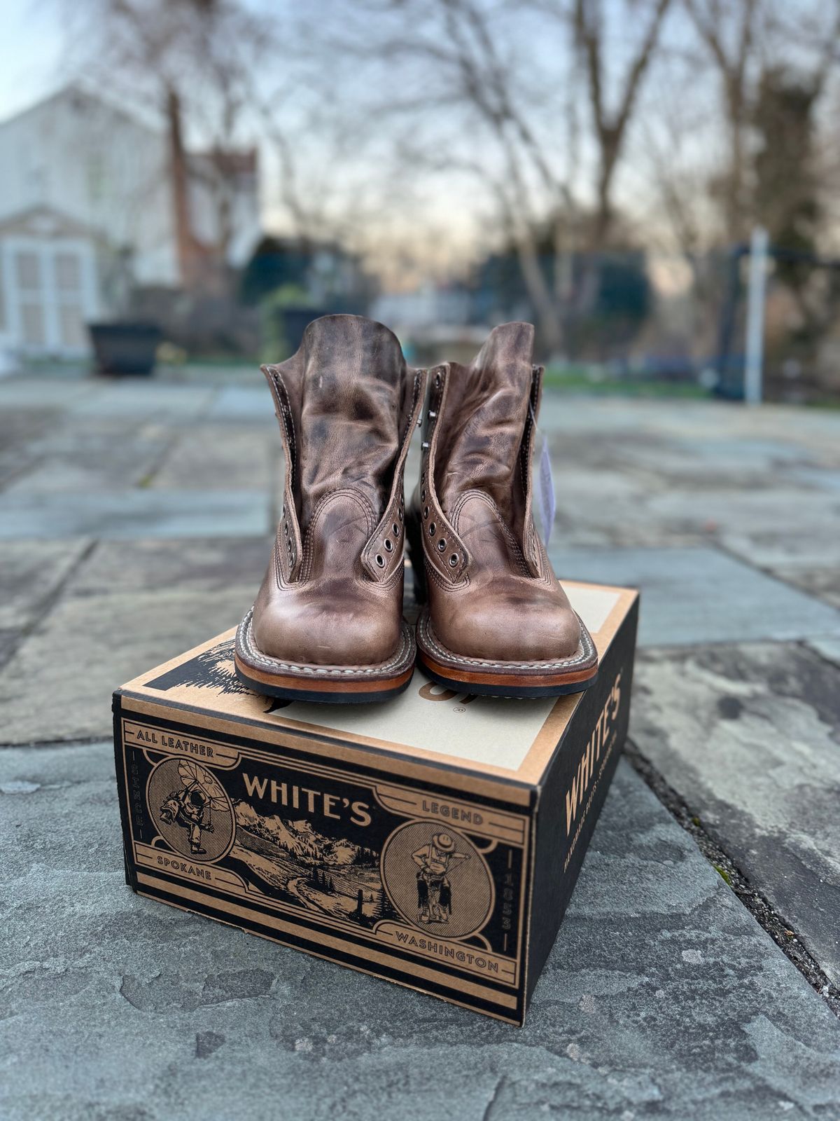 Photo by HowsYaBoots on December 21, 2023 of the White's 350 Cutter in Horween Natural Chromexcel.