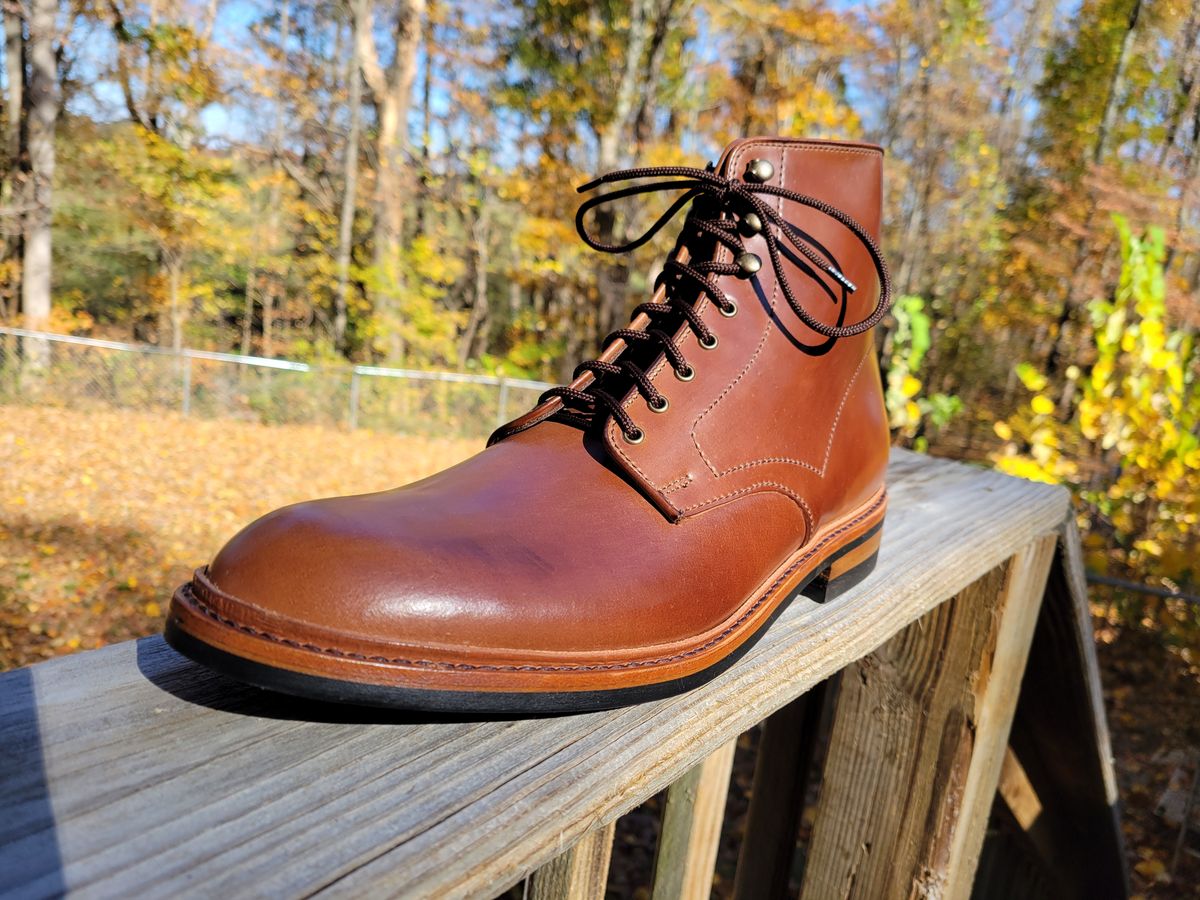 Photo by manowar on November 1, 2023 of the Allen Edmonds Higgins Mill in Horween Natural Shell Cordovan.