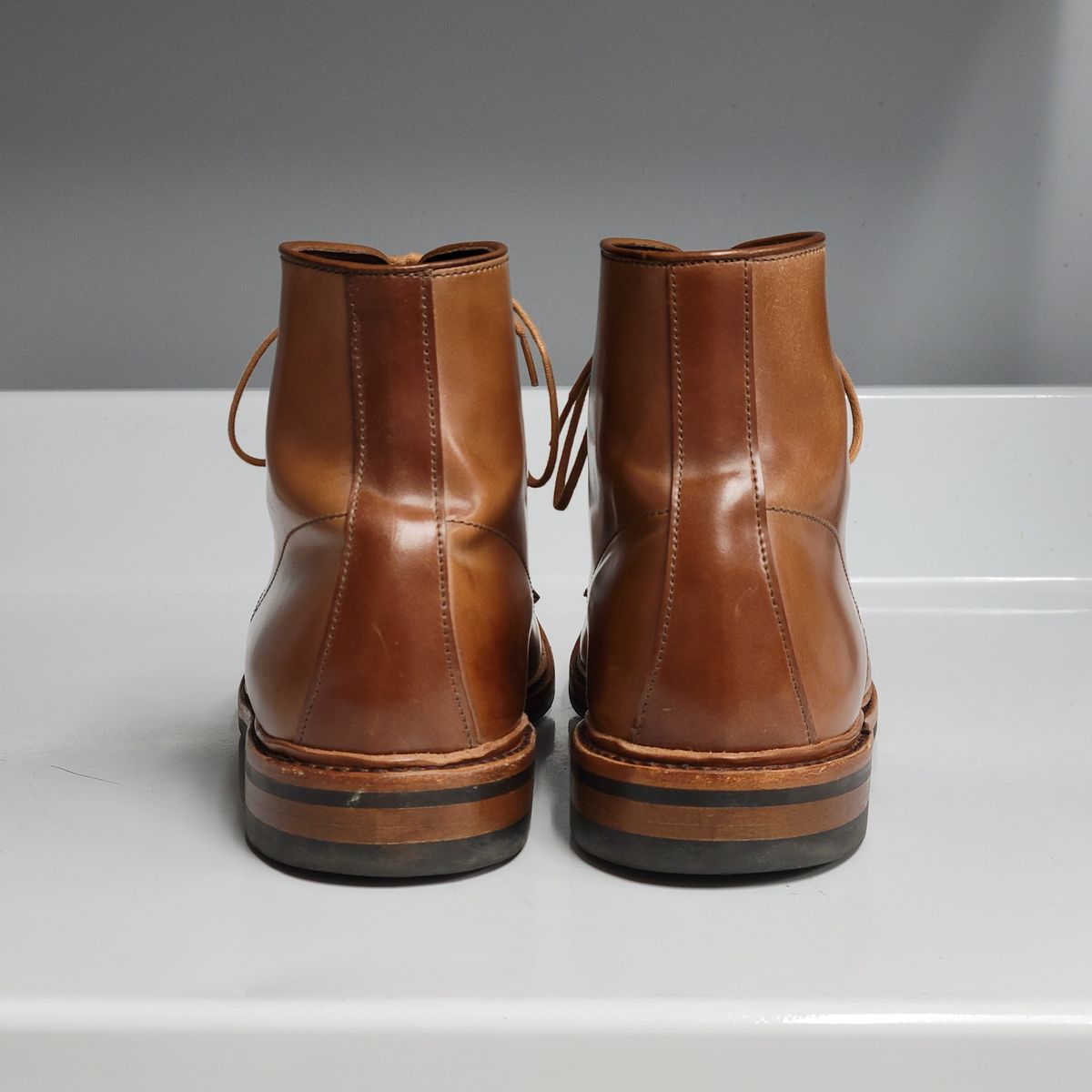 Photo by manowar on December 6, 2023 of the Allen Edmonds Higgins Mill in Horween Natural Shell Cordovan.