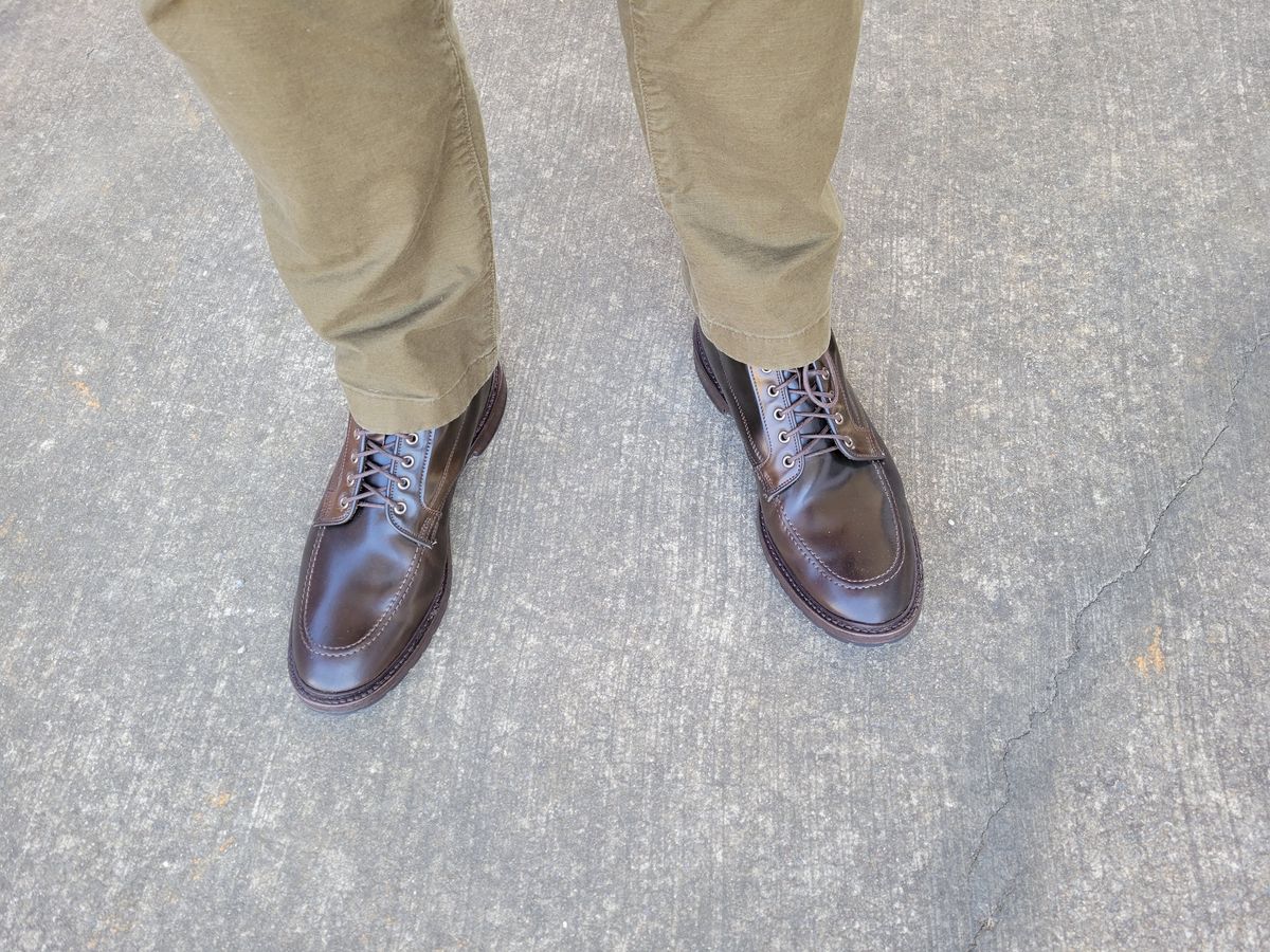Photo by manowar on October 12, 2023 of the Allen Edmonds Freeport in Horween Dark Cognac Shell Cordovan.