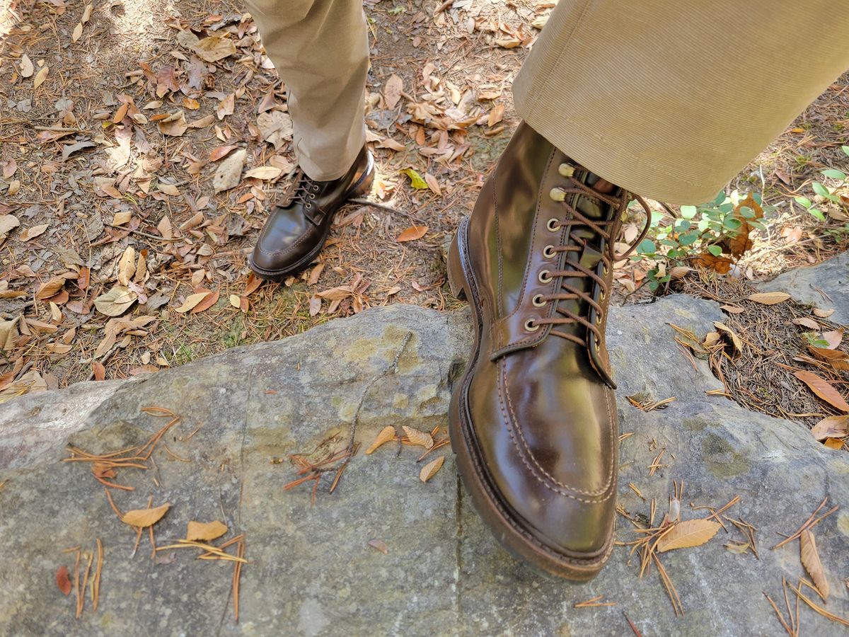 Photo by manowar on October 25, 2023 of the Allen Edmonds Freeport in Horween Dark Cognac Shell Cordovan.