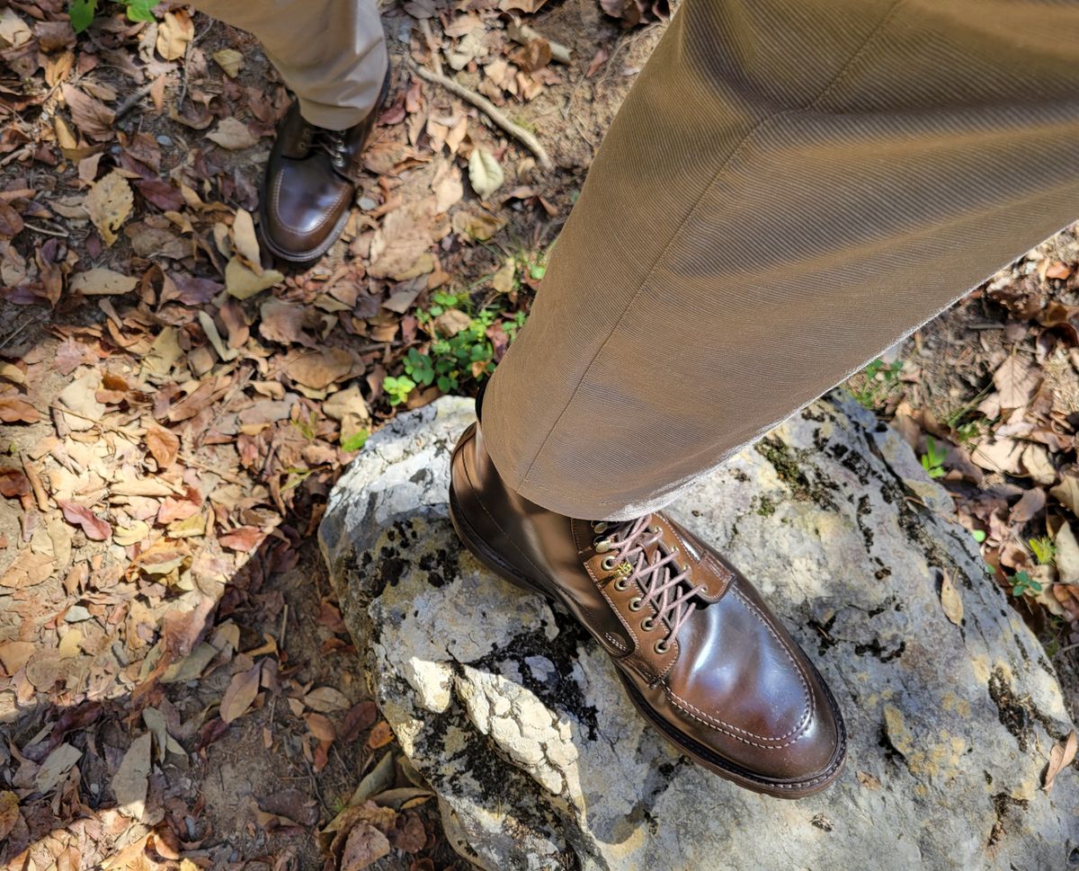 Photo by manowar on November 8, 2023 of the Allen Edmonds Freeport in Horween Dark Cognac Shell Cordovan.