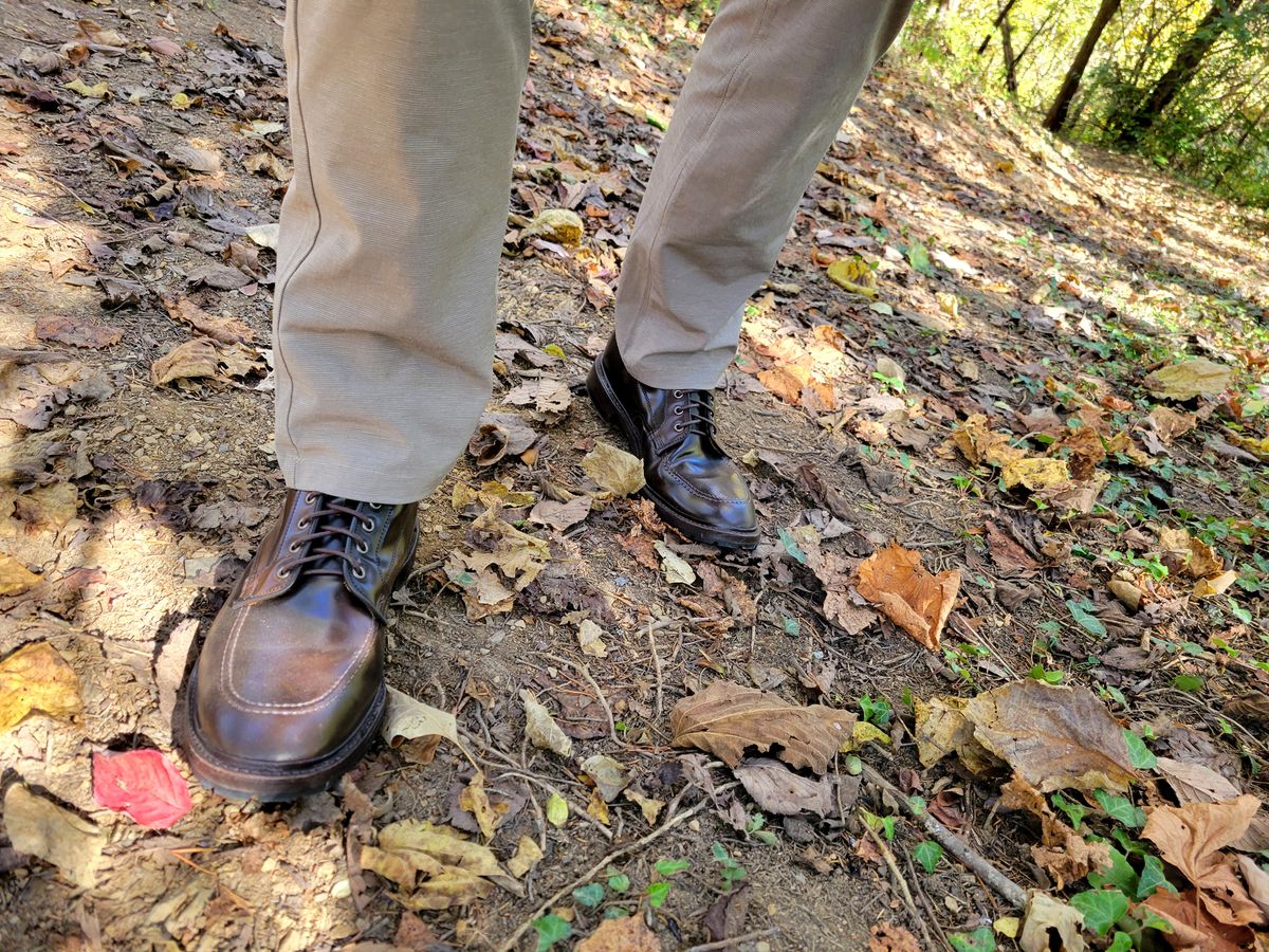 Photo by manowar on October 25, 2023 of the Allen Edmonds Freeport in Horween Dark Cognac Shell Cordovan.