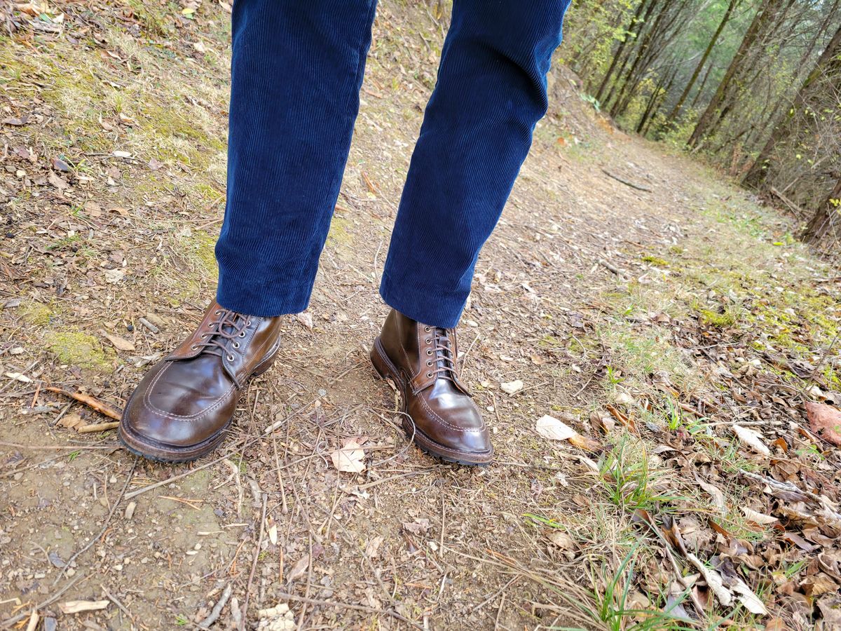 Photo by manowar on November 28, 2023 of the Allen Edmonds Freeport in Horween Dark Cognac Shell Cordovan.