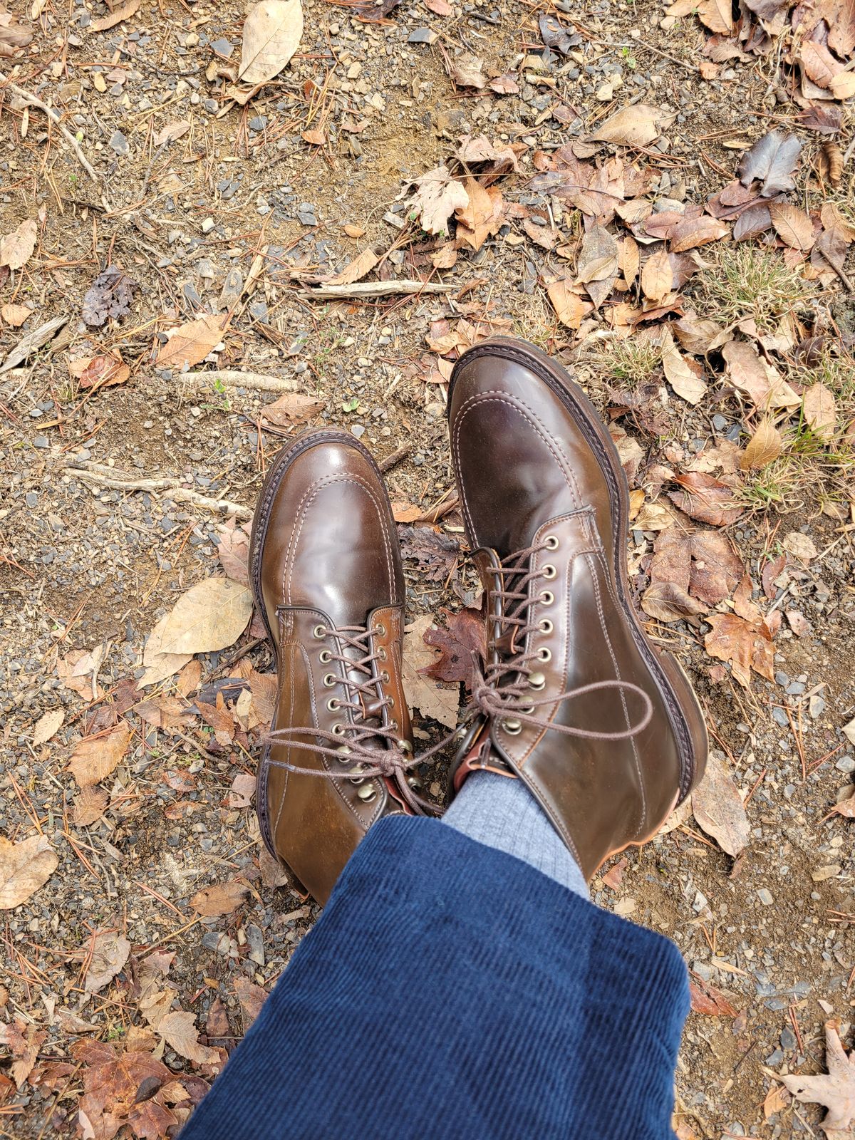 Photo by manowar on November 28, 2023 of the Allen Edmonds Freeport in Horween Dark Cognac Shell Cordovan.