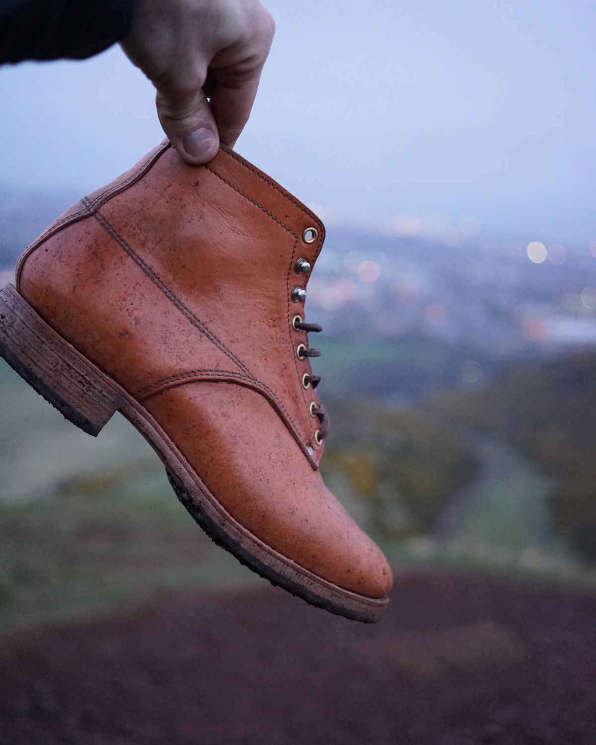Photo by germanshoeguy on March 27, 2025 of the Self-Made Service Boot Model Stacy in Conceria Walpier Natural Buttero.