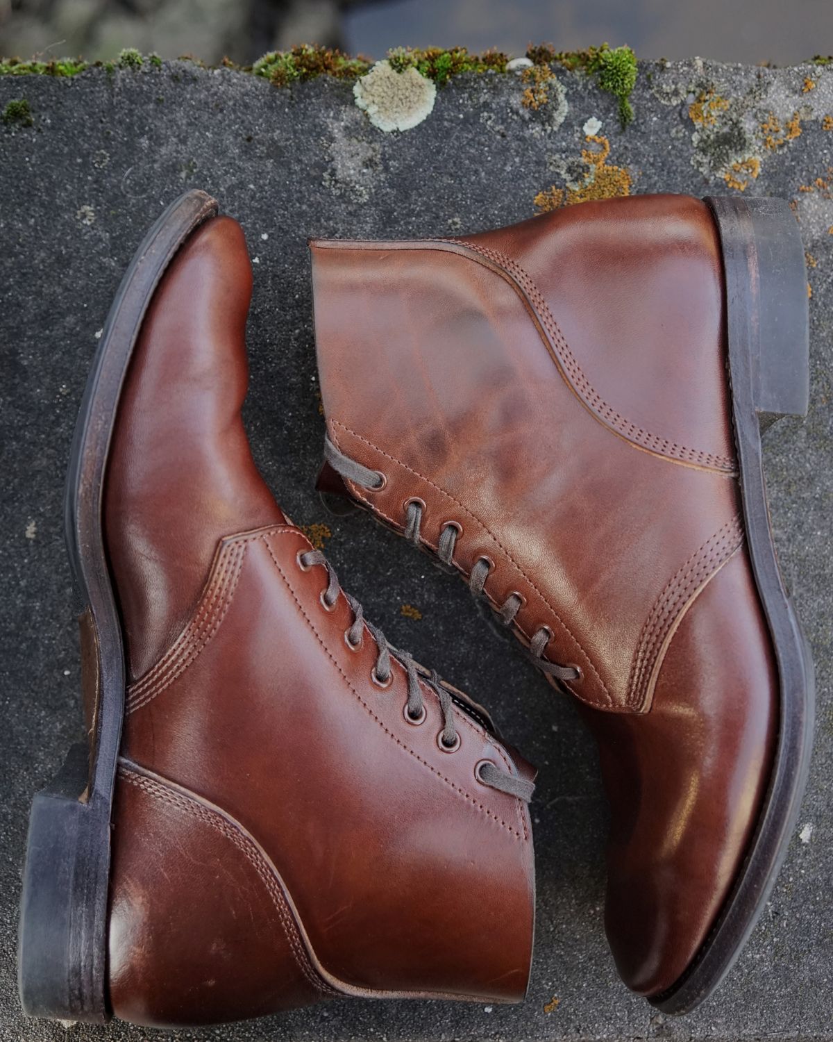 Photo by germanshoeguy on January 1, 2024 of the SKOOB M-43 Service Shoes in Brown Italian Horsebutt.