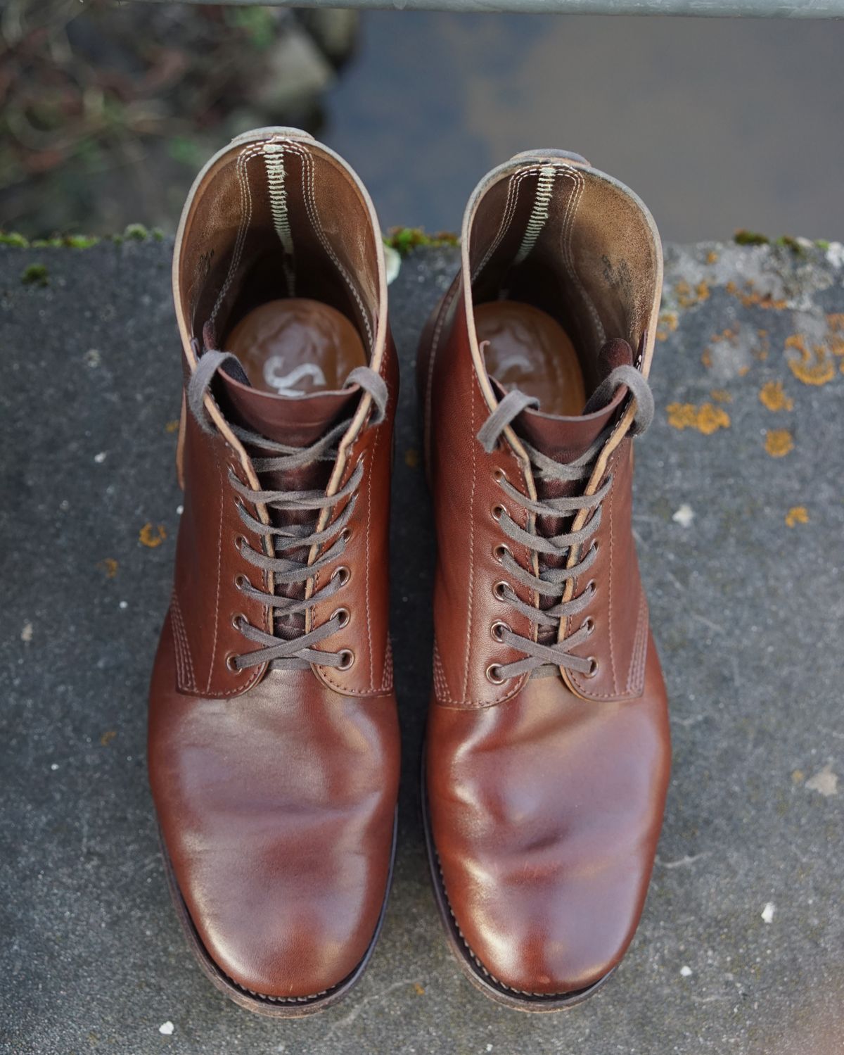 Photo by germanshoeguy on January 1, 2024 of the SKOOB M-43 Service Shoes in Brown Italian Horsebutt.