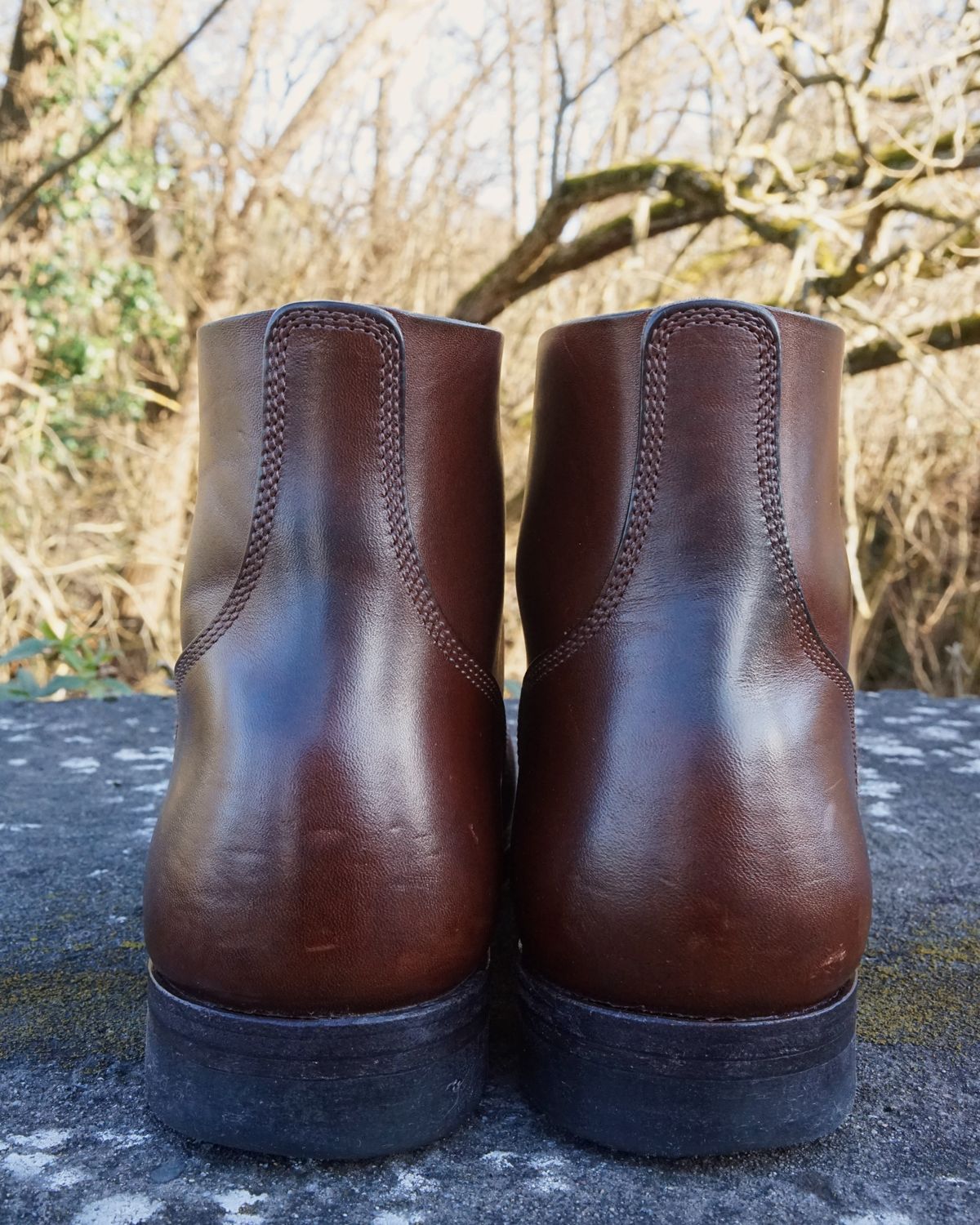 Photo by germanshoeguy on February 1, 2024 of the SKOOB M-43 Service Shoes in Brown Italian Horsebutt.