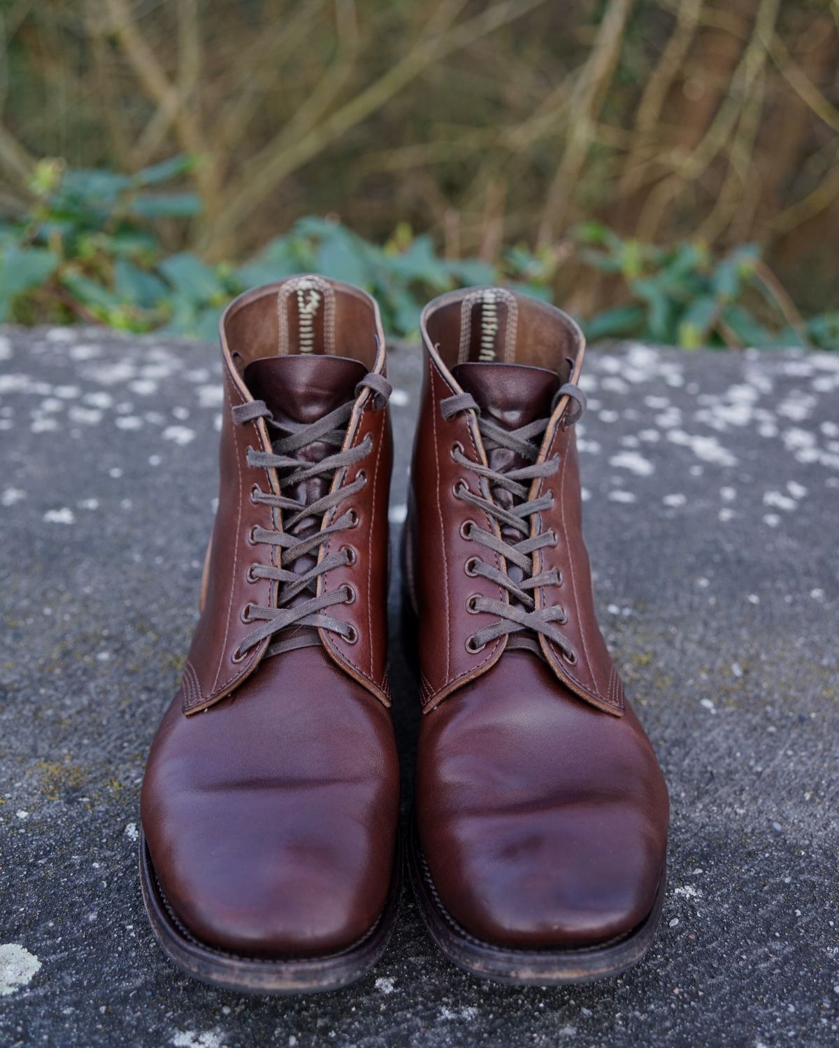 Photo by germanshoeguy on March 1, 2024 of the SKOOB M-43 Service Shoes in Brown Italian Horsebutt.