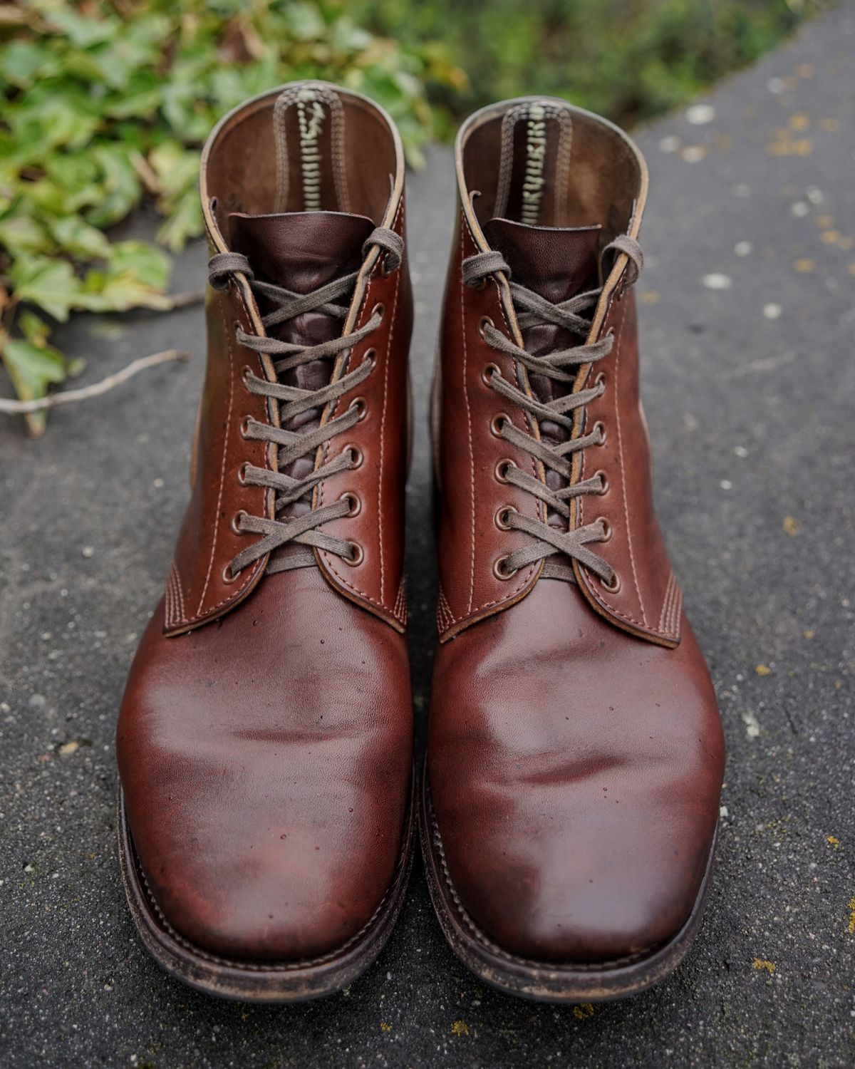 Photo by germanshoeguy on April 1, 2024 of the SKOOB M-43 Service Shoes in Brown Italian Horsebutt.