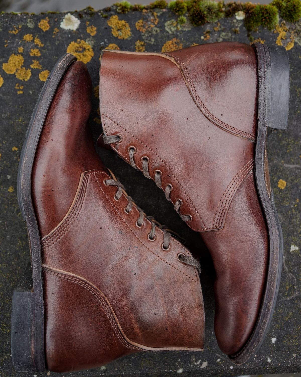 Photo by germanshoeguy on April 1, 2024 of the SKOOB M-43 Service Shoes in Brown Italian Horsebutt.