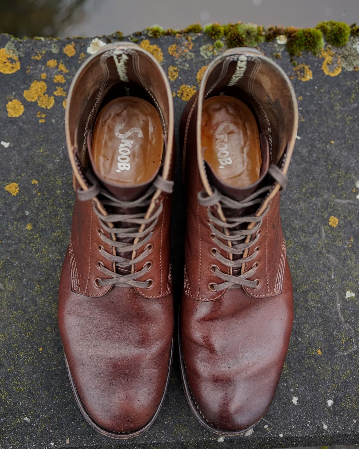 Photo by germanshoeguy on April 1, 2024 of the SKOOB M-43 Service Shoes in Brown Italian Horsebutt.