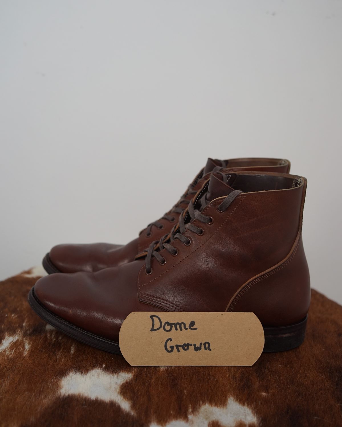 Photo by germanshoeguy on November 3, 2023 of the SKOOB M-43 Service Shoes in Brown Italian Horsebutt.