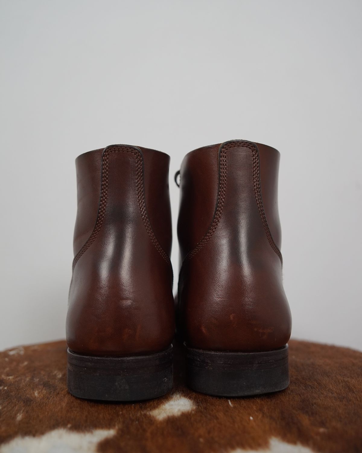 Photo by germanshoeguy on December 1, 2023 of the SKOOB M-43 Service Shoes in Brown Italian Horsebutt.