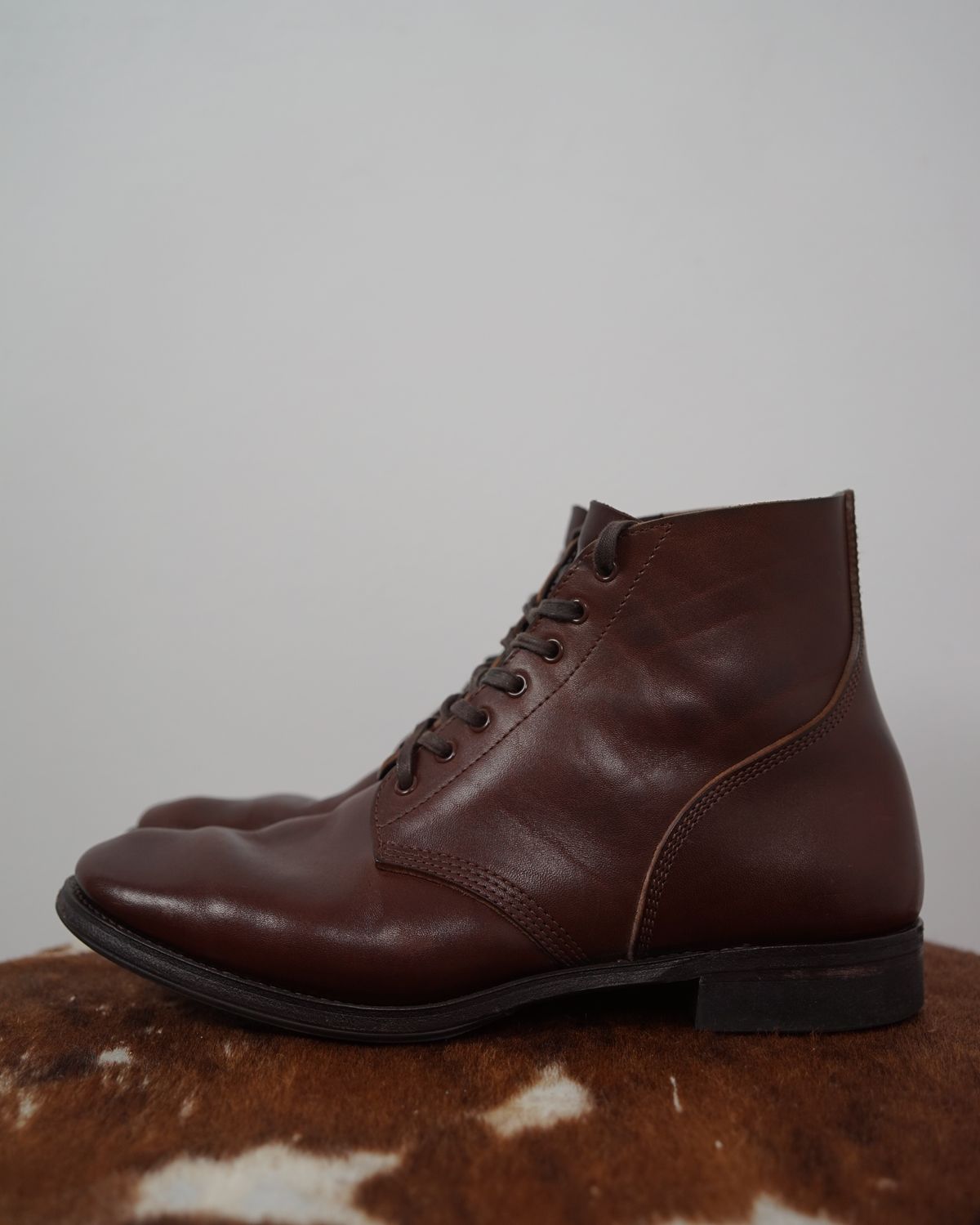 Photo by germanshoeguy on December 1, 2023 of the SKOOB M-43 Service Shoes in Brown Italian Horsebutt.