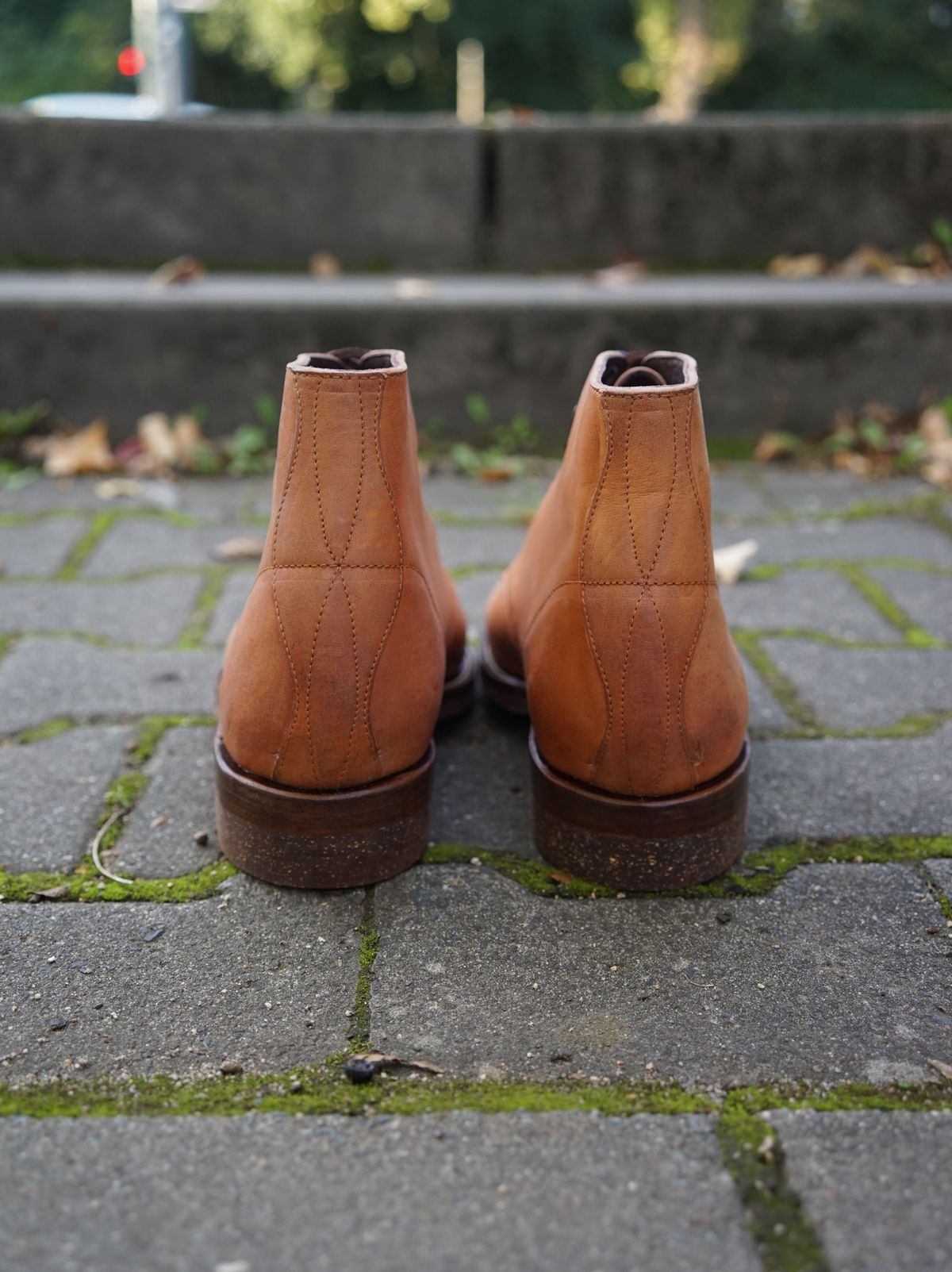 Photo by germanshoeguy on October 1, 2025 of the Self-Made Service Boot "Kaya" in Guidi Natural Horsebutt.