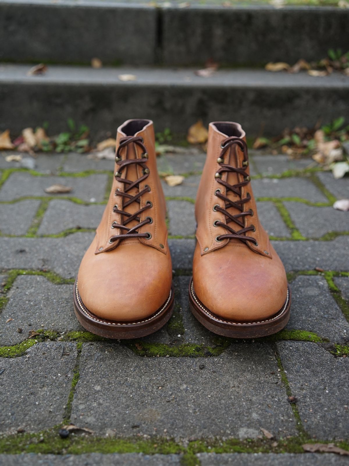 Photo by germanshoeguy on October 1, 2025 of the Self-Made Service Boot "Kaya" in Guidi Natural Horsebutt.