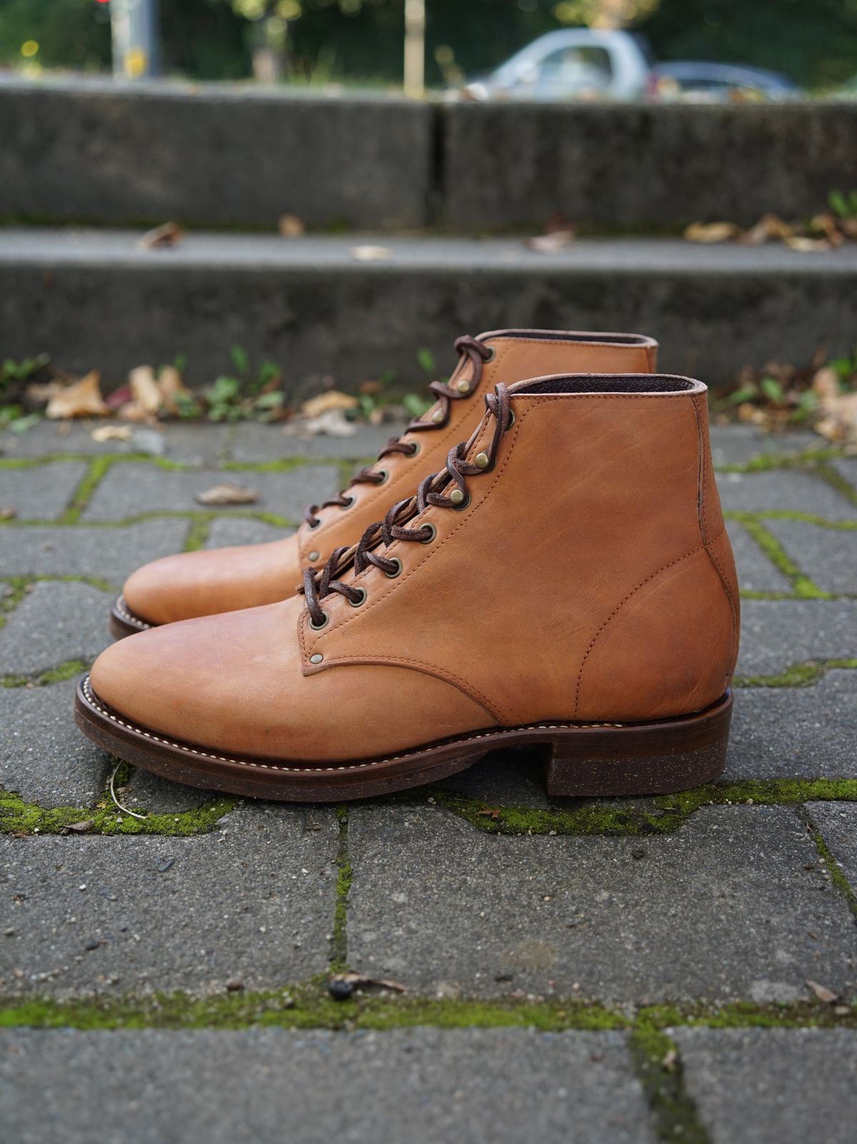Photo by germanshoeguy on October 1, 2025 of the Self-Made Service Boot "Kaya" in Guidi Natural Horsebutt.