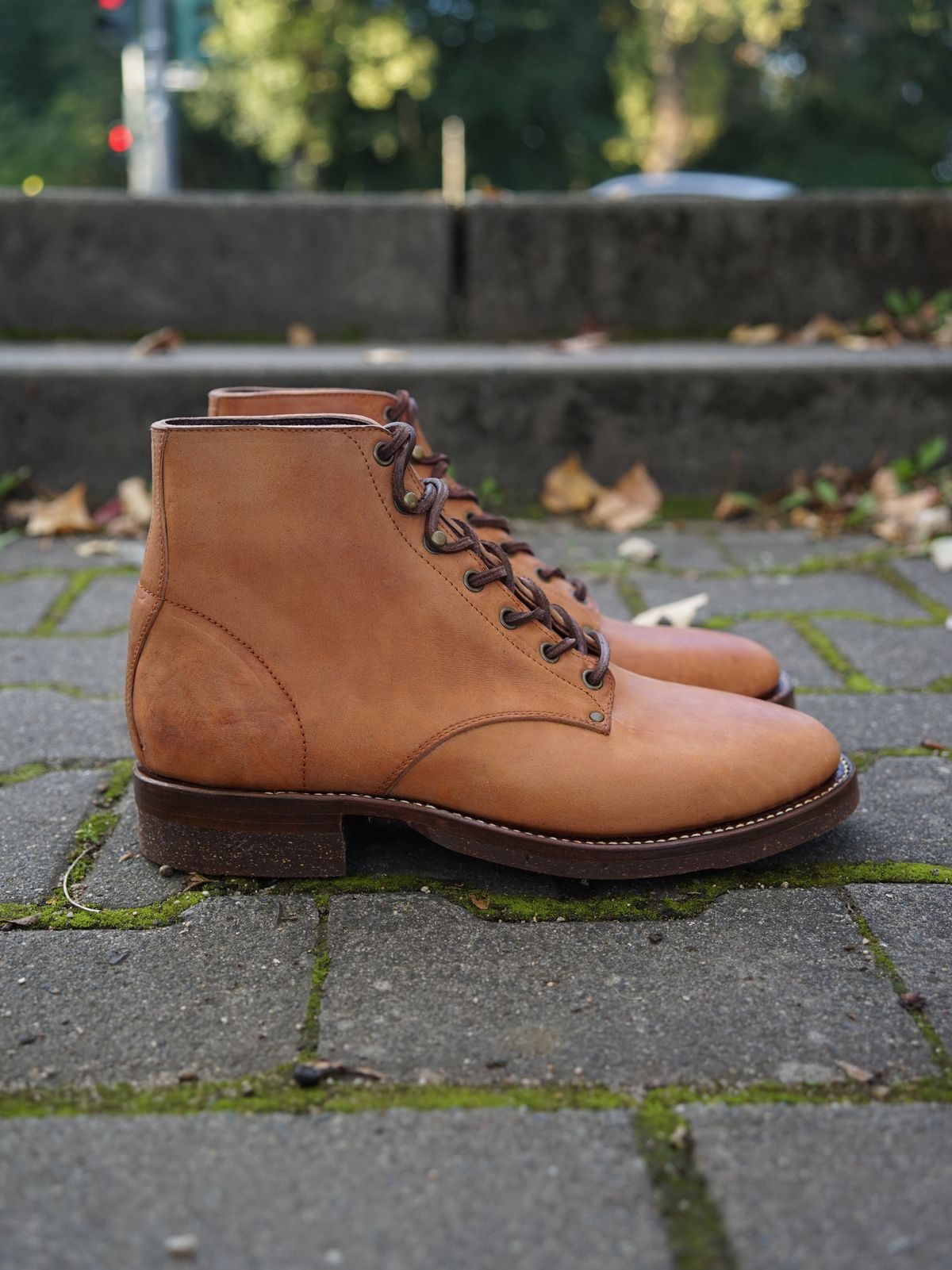 Photo by germanshoeguy on October 1, 2025 of the Self-Made Service Boot "Kaya" in Guidi Natural Horsebutt.