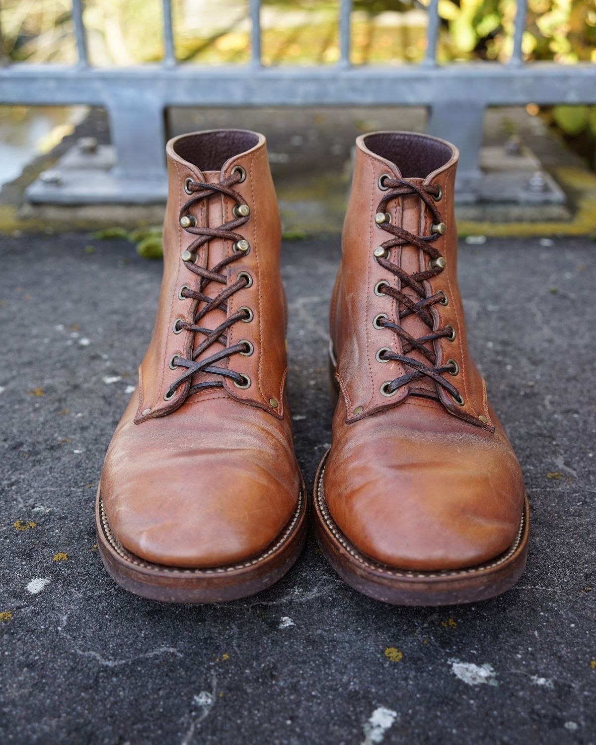 Photo by germanshoeguy on November 3, 2025 of the Self-Made Service Boot "Kaya" in Guidi Natural Horsebutt.