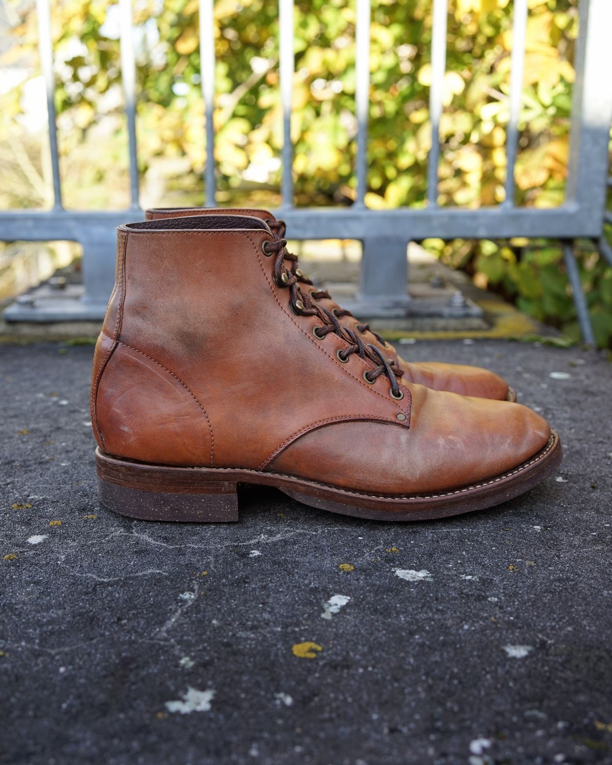 Photo by germanshoeguy on November 3, 2025 of the Self-Made Service Boot "Kaya" in Guidi Natural Horsebutt.