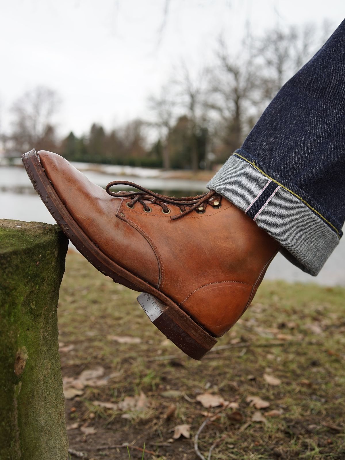 Photo by germanshoeguy on November 27, 2025 of the Self-Made Service Boot "Kaya" in Guidi Natural Horsebutt.