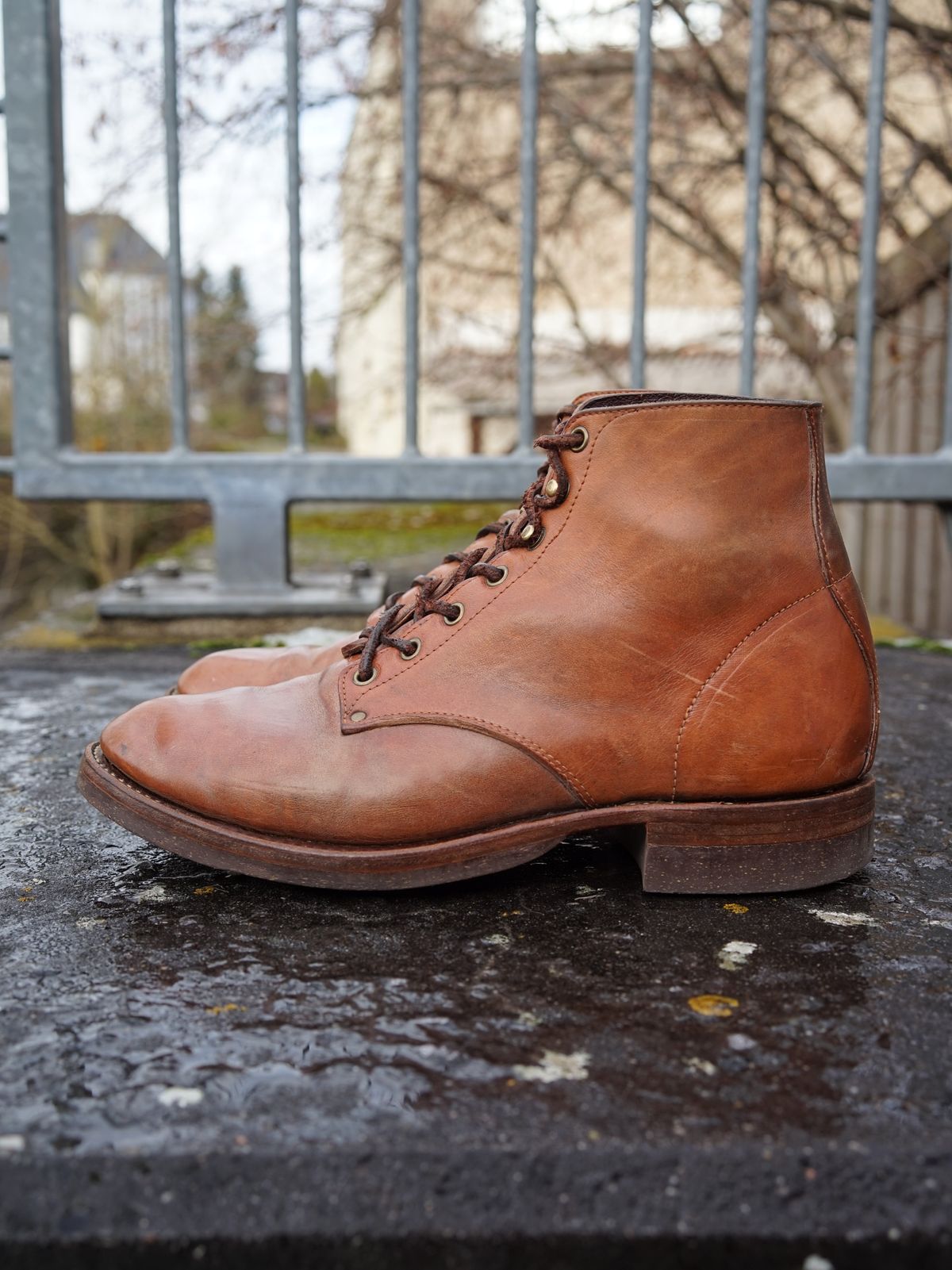 Photo by germanshoeguy on January 2, 2026 of the Self-Made Service Boot "Kaya" in Guidi Natural Horsebutt.