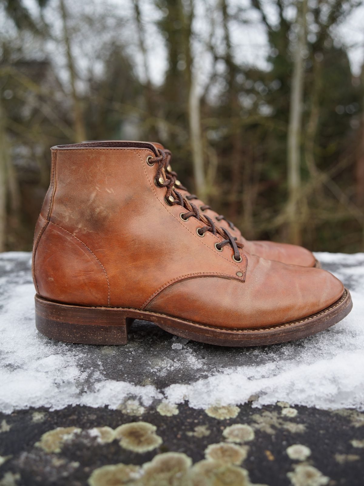 Photo by germanshoeguy on February 4, 2026 of the Self-Made Service Boot "Kaya" in Guidi Natural Horsebutt.