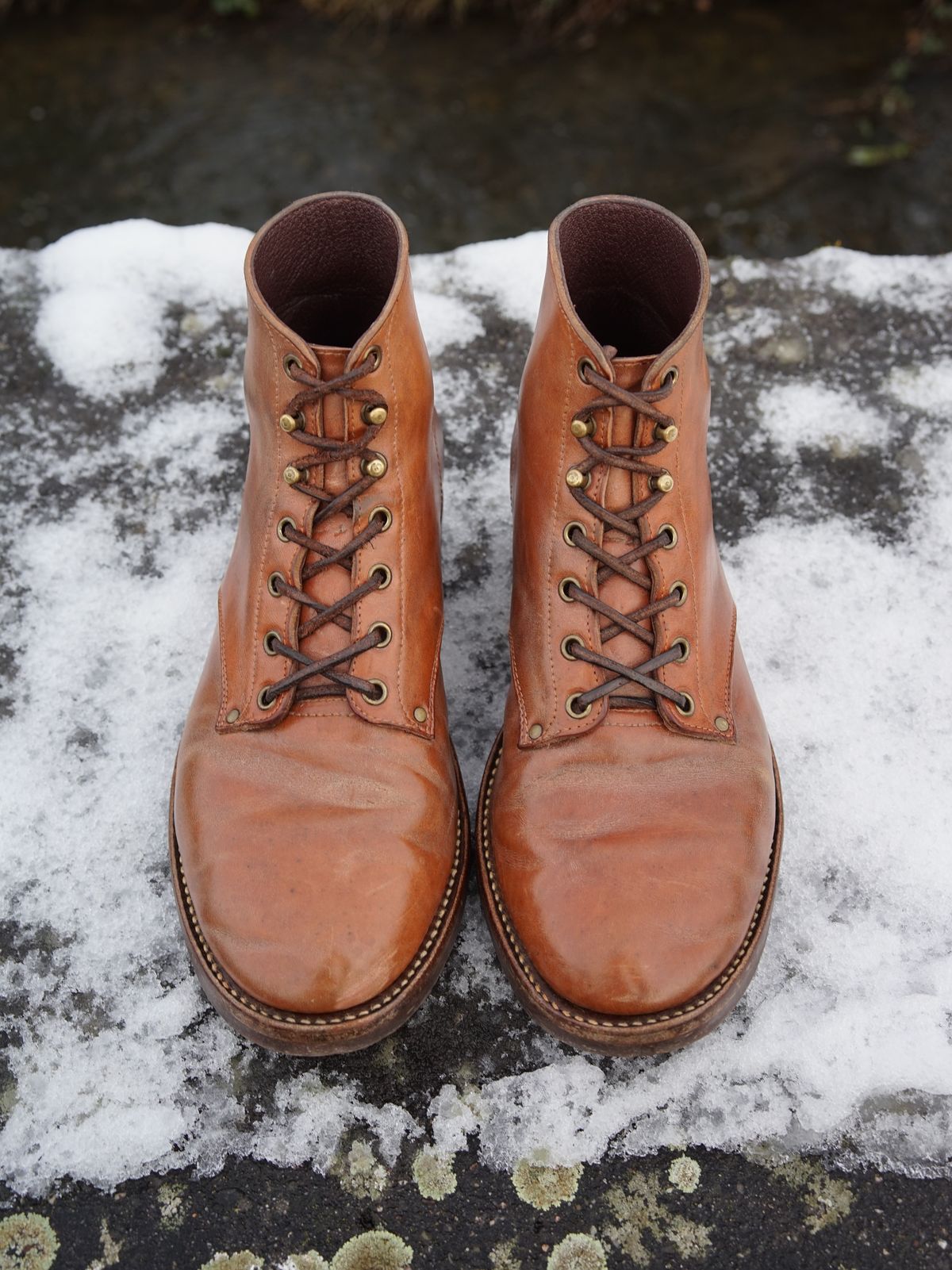 Photo by germanshoeguy on February 4, 2026 of the Self-Made Service Boot "Kaya" in Guidi Natural Horsebutt.