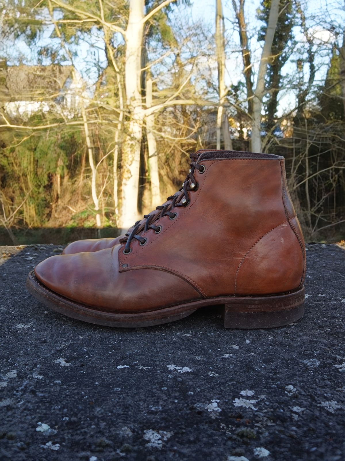 Photo by germanshoeguy on March 1, 2026 of the Self-Made Service Boot "Kaya" in Guidi Natural Horsebutt.