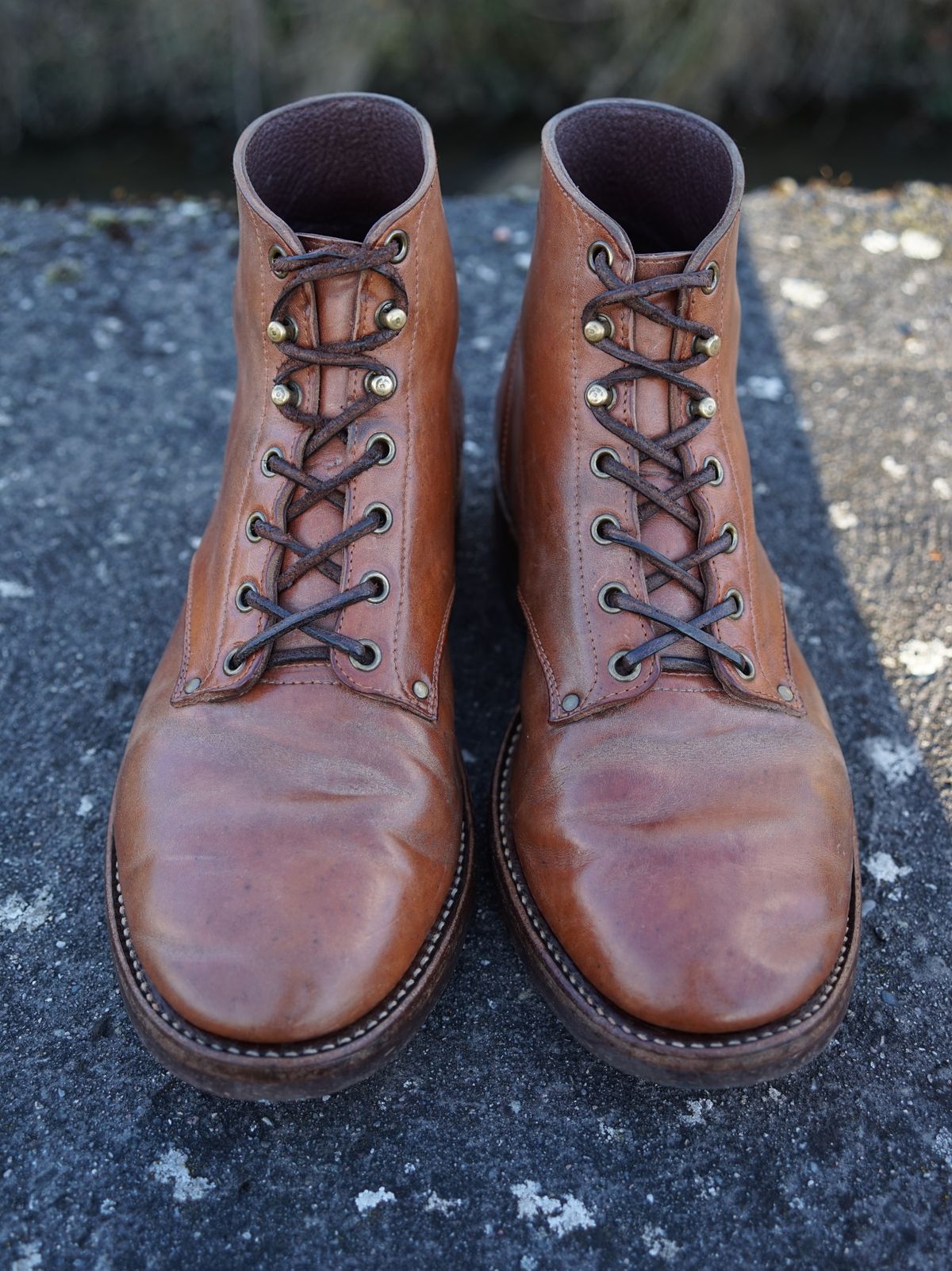 Photo by germanshoeguy on March 1, 2026 of the Self-Made Service Boot "Kaya" in Guidi Natural Horsebutt.
